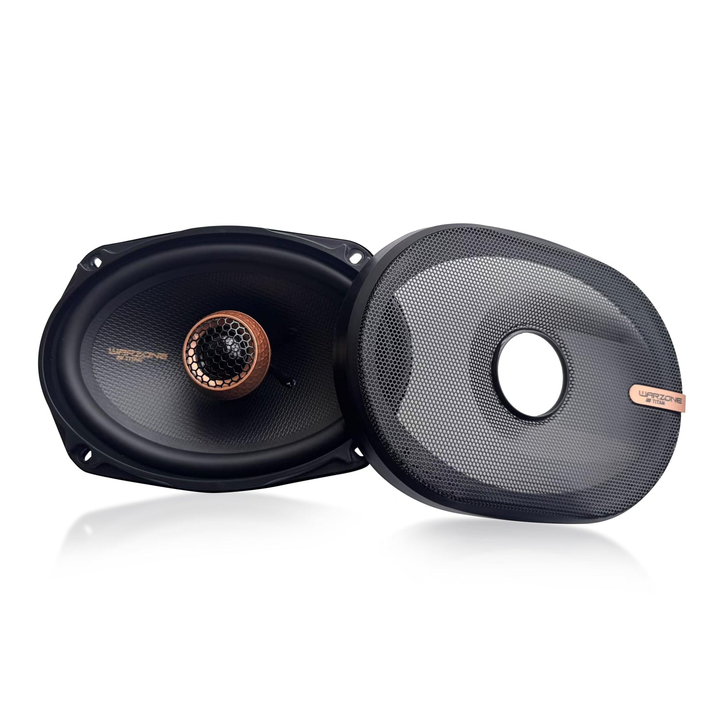 Warzone 4X WZ69PTi 6x9-Inch Super Coaxial Speaker Pair, 4 Ohm, 1300W Max, 400W RMS, 92dB Sensitivity, Ferrite Woofer & PEI Dome Tweeter for Pro Car Audio