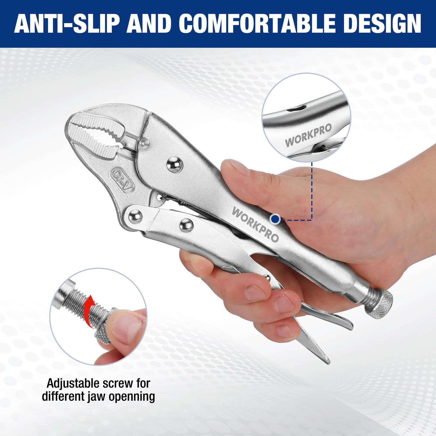 WORKPRO 5-Piece Locking Pliers Set,