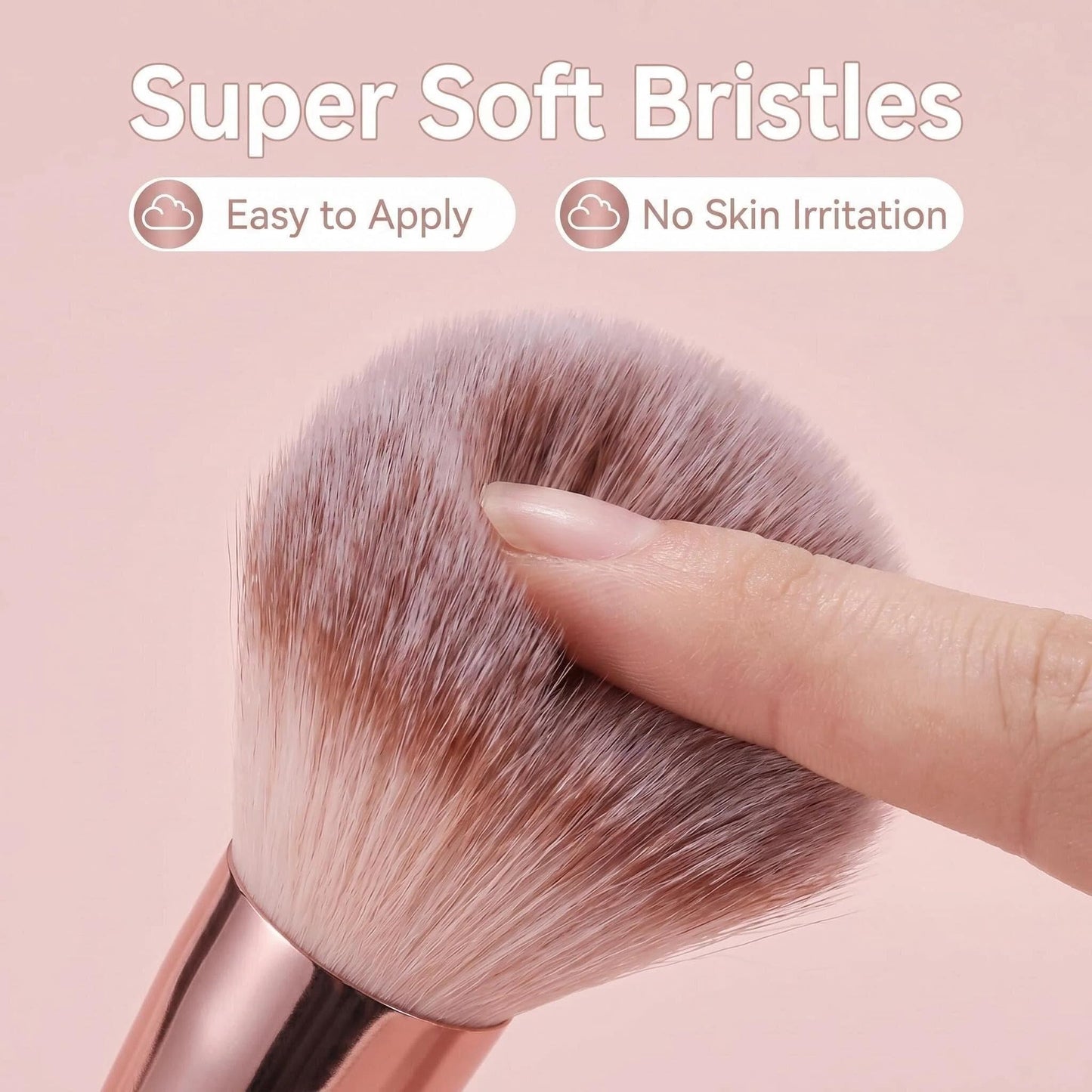 BS-MALL Travel Makeup Brush Set Foundation Powder Concealers Eye Shadows Makeup Set with LED light Mirror 14 Pcs