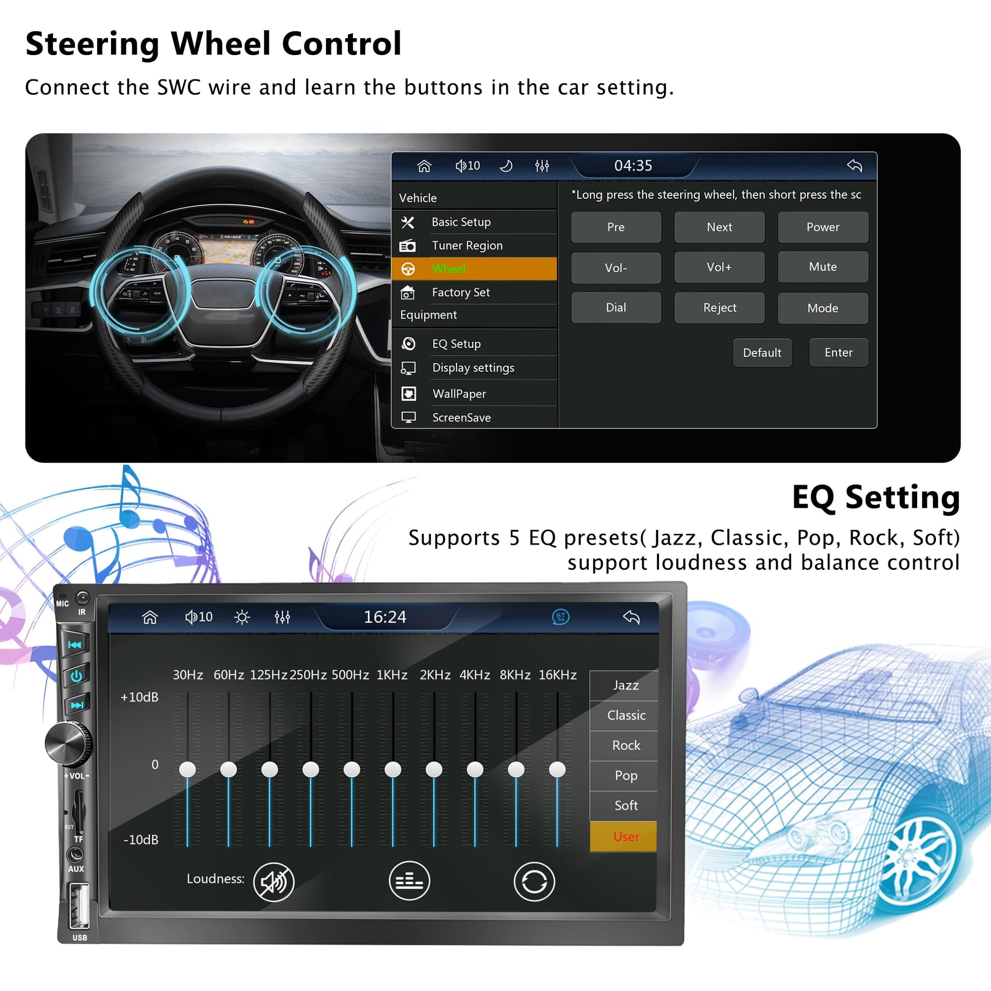 7inch Wireless Carplay Stereo