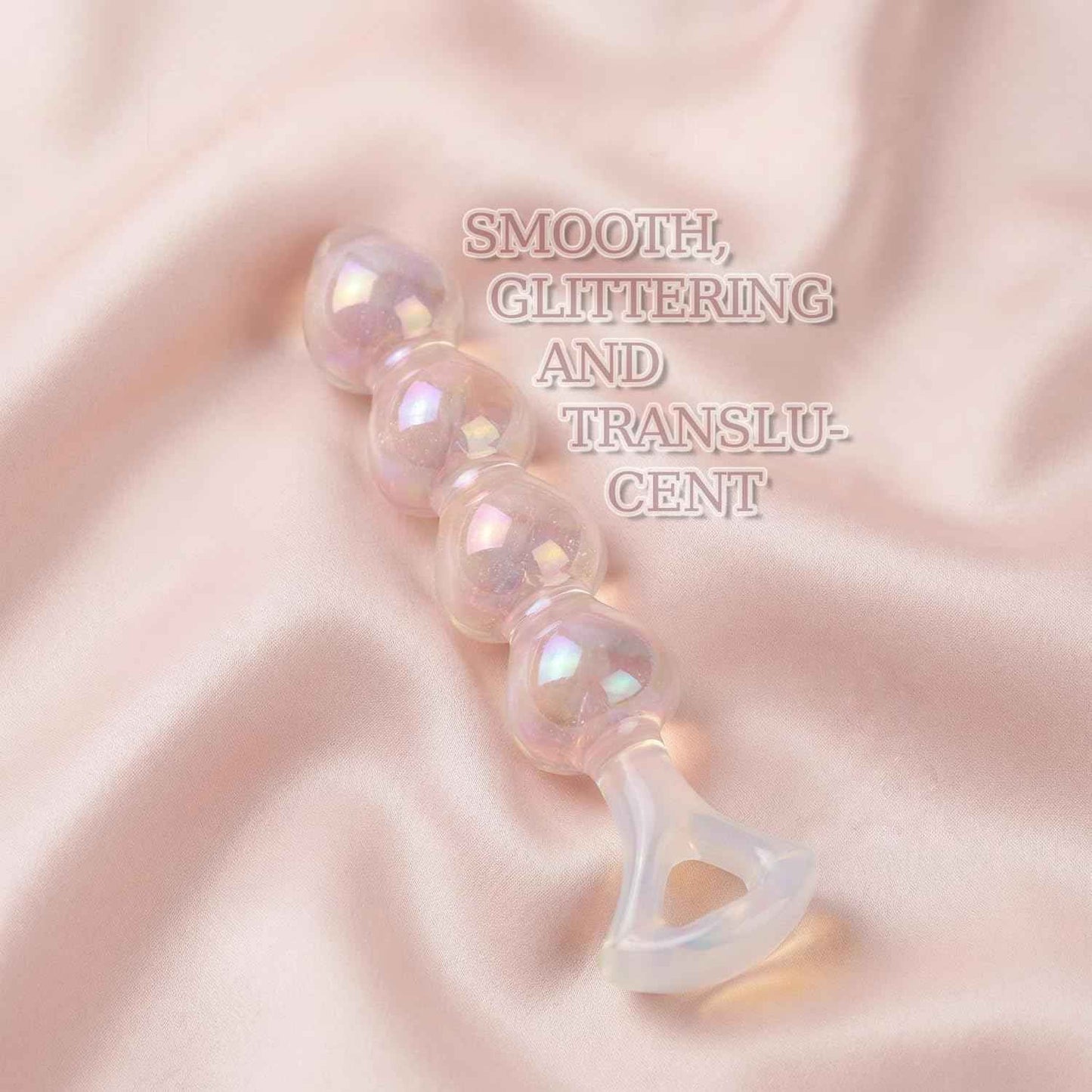 Anal Beads Butt Plug for Beginner, 6.3” Small Anal Dildo with Pull Ring Crystal Clear Dual Layer Silicone Adult Anal Toy for Anal Training and Women Men Sex Game Play