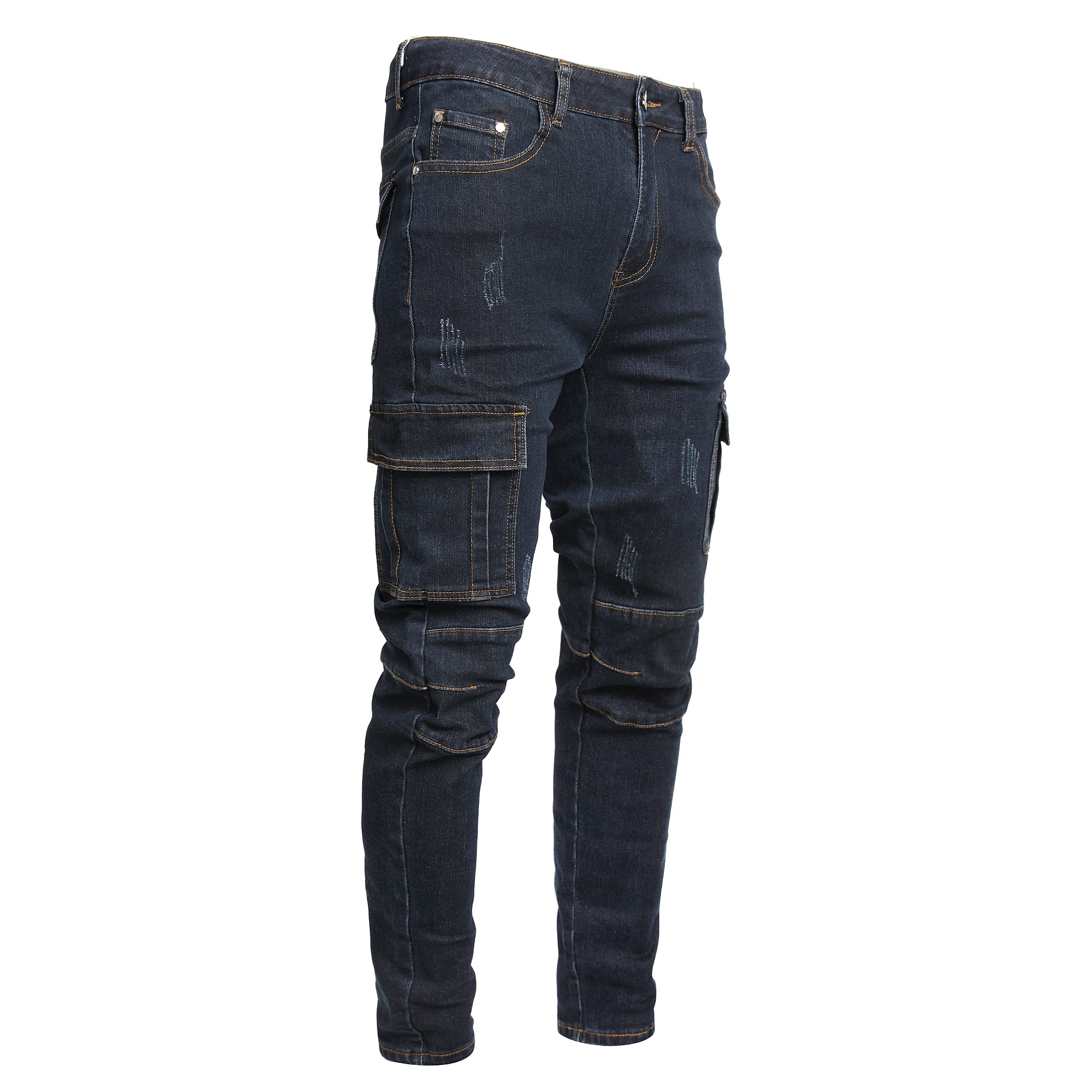 JUNBAOSS Men's Slim Fit Jeans Stretch Ripped Skinny Jeans for Men, Fashion Straight Leg Comfort Flex Waist Casual Pants