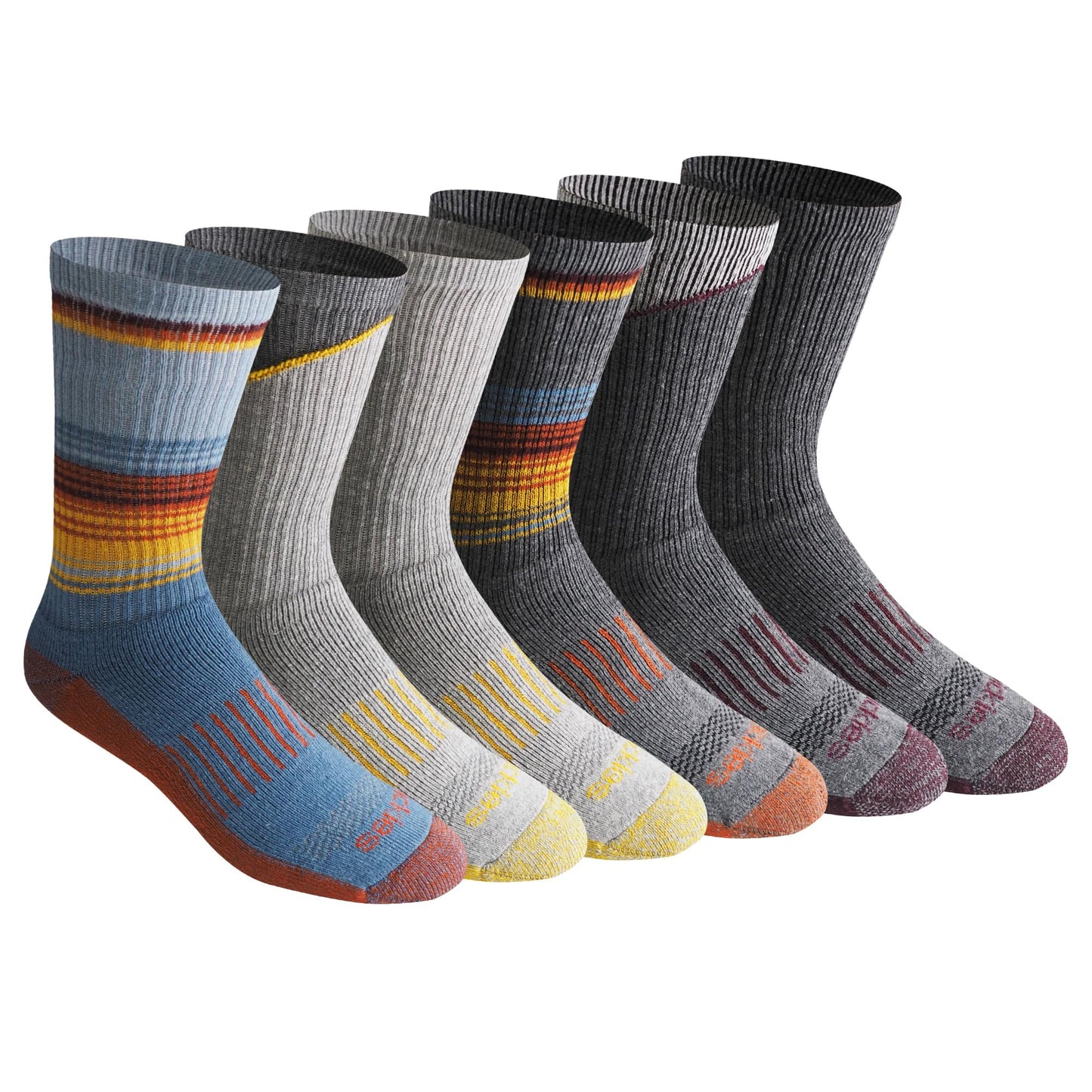 Dickies Men's Dri-Tech Essential Moisture Control Crew Socks, Available in M-XXL (6, 12 Pairs)