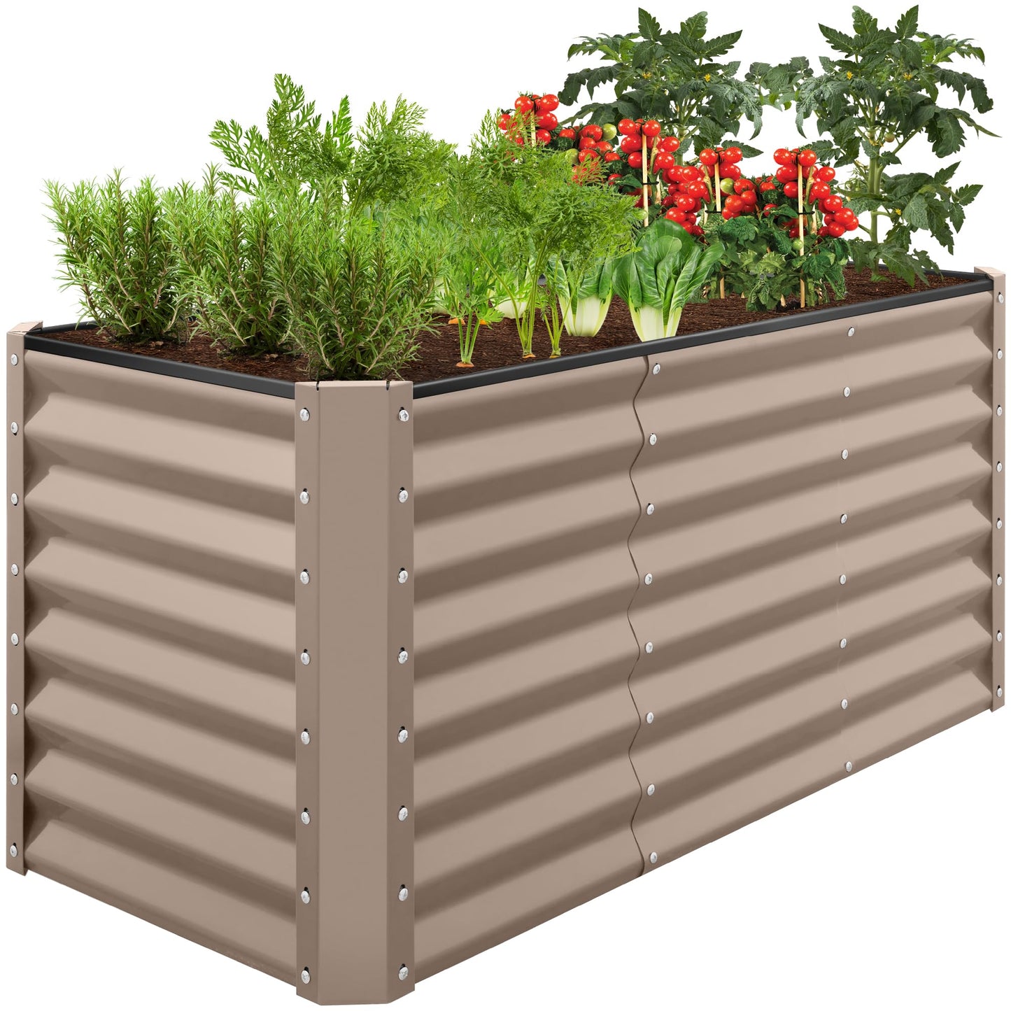 Best Choice Products Outdoor Metal Raised Garden Bed, Planter Box for Vegetables, Flowers, Herbs