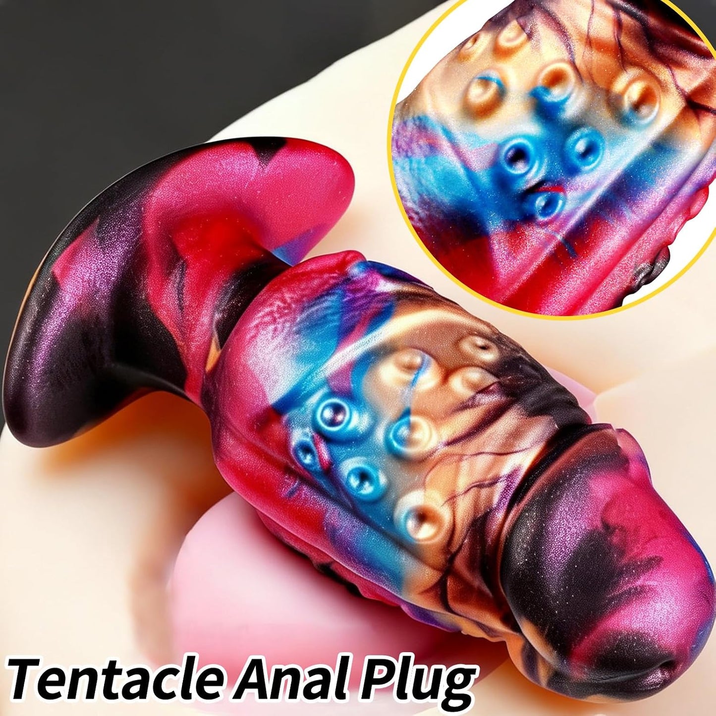 Monster Anal Plug Wearable Fantasy Octopus Butt Plug with Narrow Neck Silicone Tentacle Anal Dilator Trainer Stretcher Prostate Massager G-spot Sex Toy for Couples Men Women Masturbation (S)