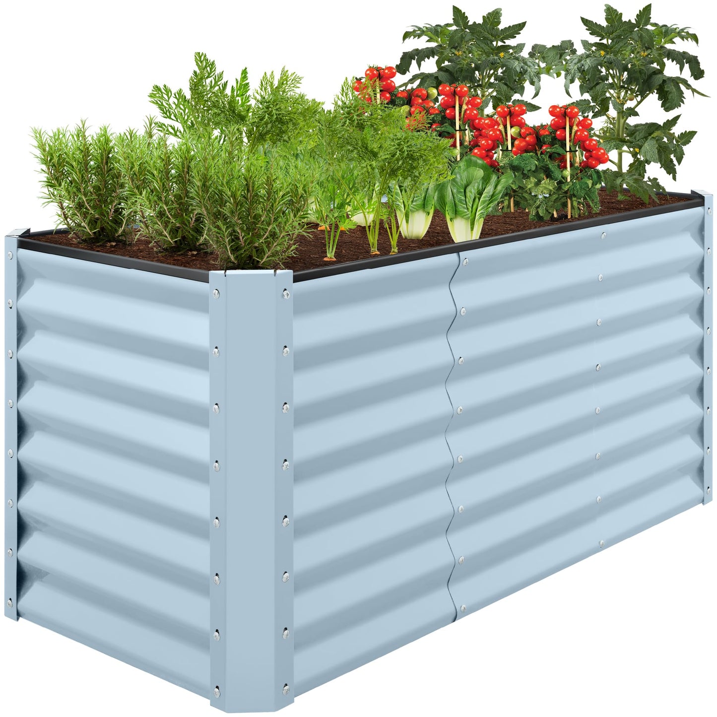 Best Choice Products Outdoor Metal Raised Garden Bed, Planter Box for Vegetables, Flowers, Herbs