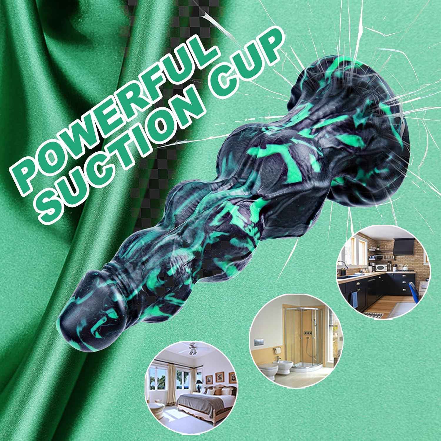 hainuo Dragon Fantasy Monster Dildo with 3-Knot Suction Cup