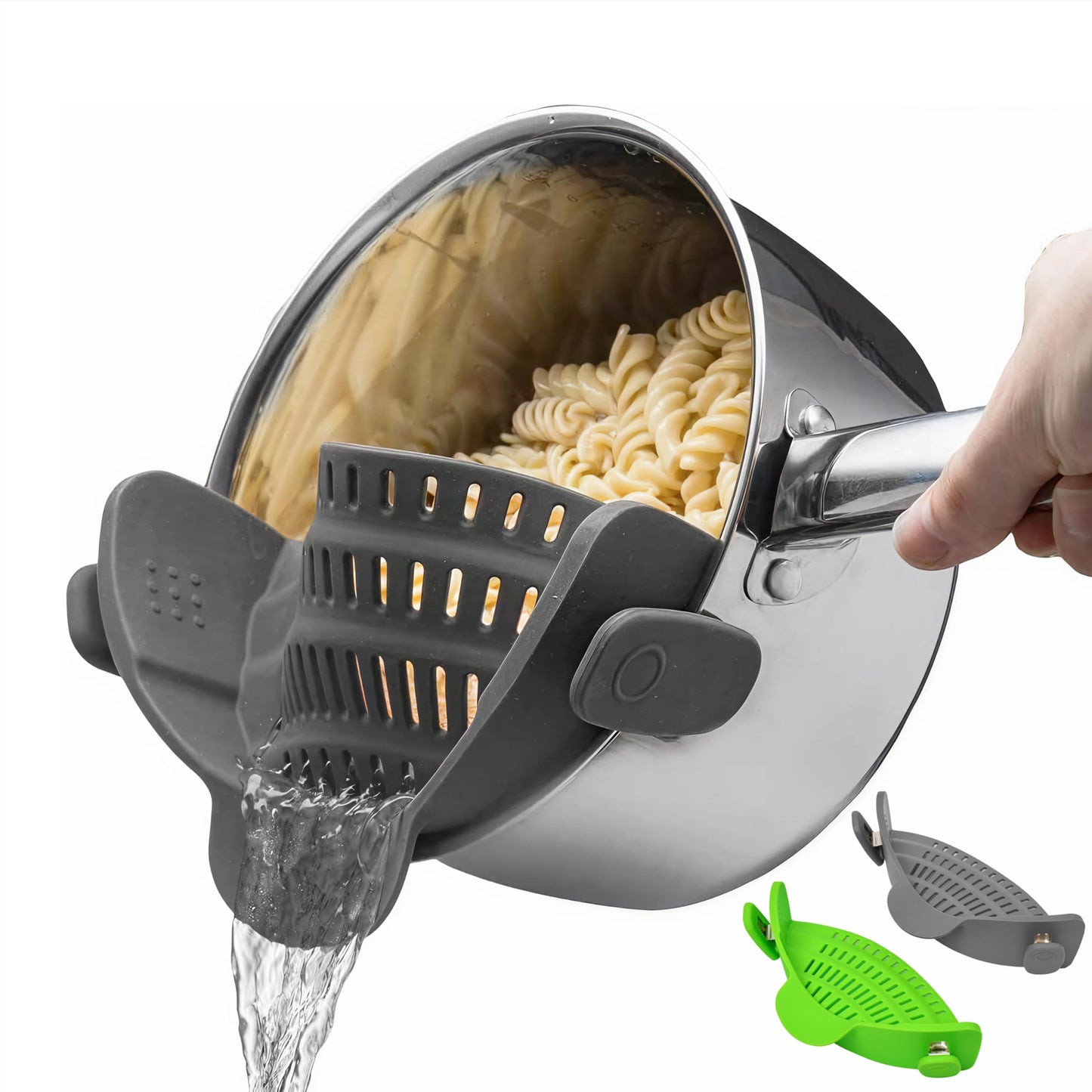 Kitchen Gizmo Collapsible Rice Strainer - Silicone Rice Washer Strainer Bowl - BPA Free