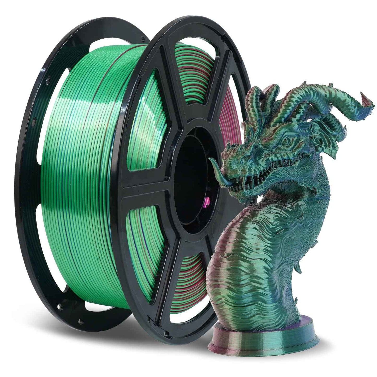 FLASHFORGE Silk PLA Filament 1.75mm, 3D Printer Filament 1kg (2.2lbs) Spool, Smooth and Silky Texture 3D Printing Filament, Dimensional Accuracy +/- 0.02mm