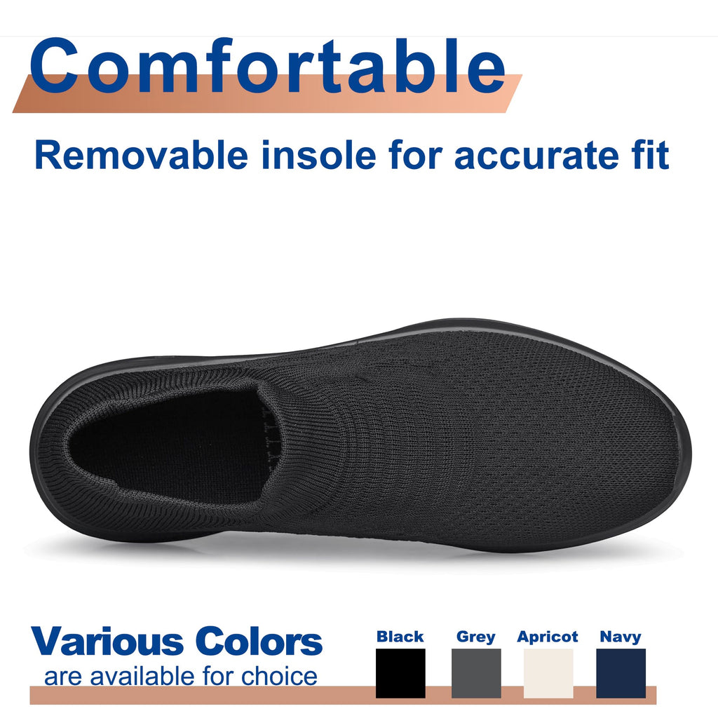 Mens Walking Shoes Slip on Lightweight Running Shoes Workout Athletic Tennis Shoes Gym Sneakers