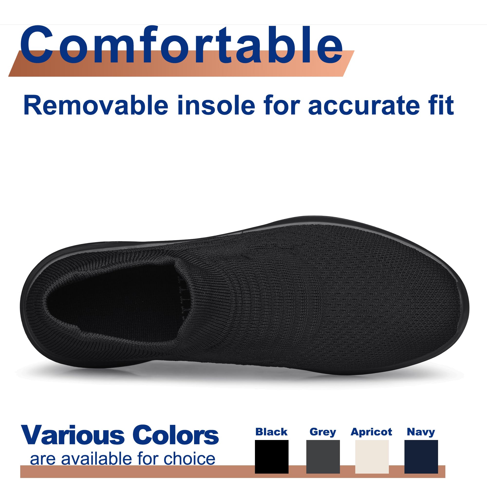 Mens Walking Shoes Slip on Lightweight Running Shoes Workout Athletic Tennis Shoes Gym Sneakers