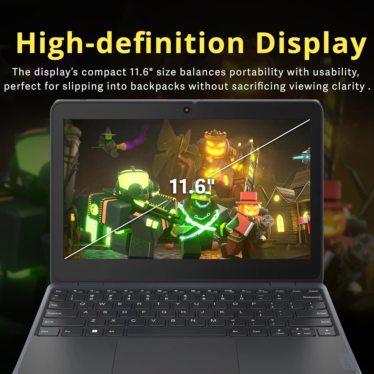 Lenovo 100w Gen 4 11.6 in HD Laptop Intel N100 Gray