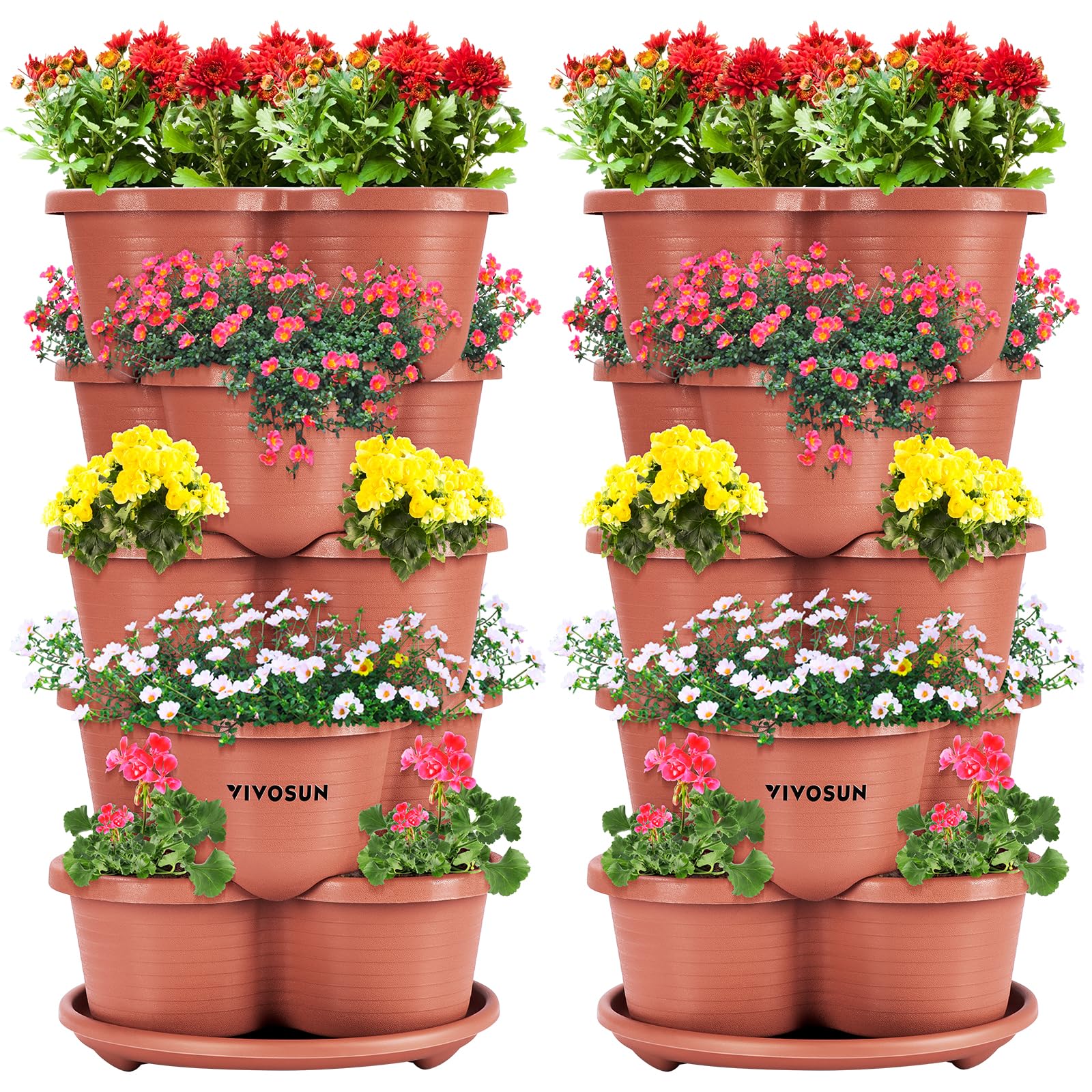 VIVOSUN 5 Tier Vertical Gardening Stackable Planter