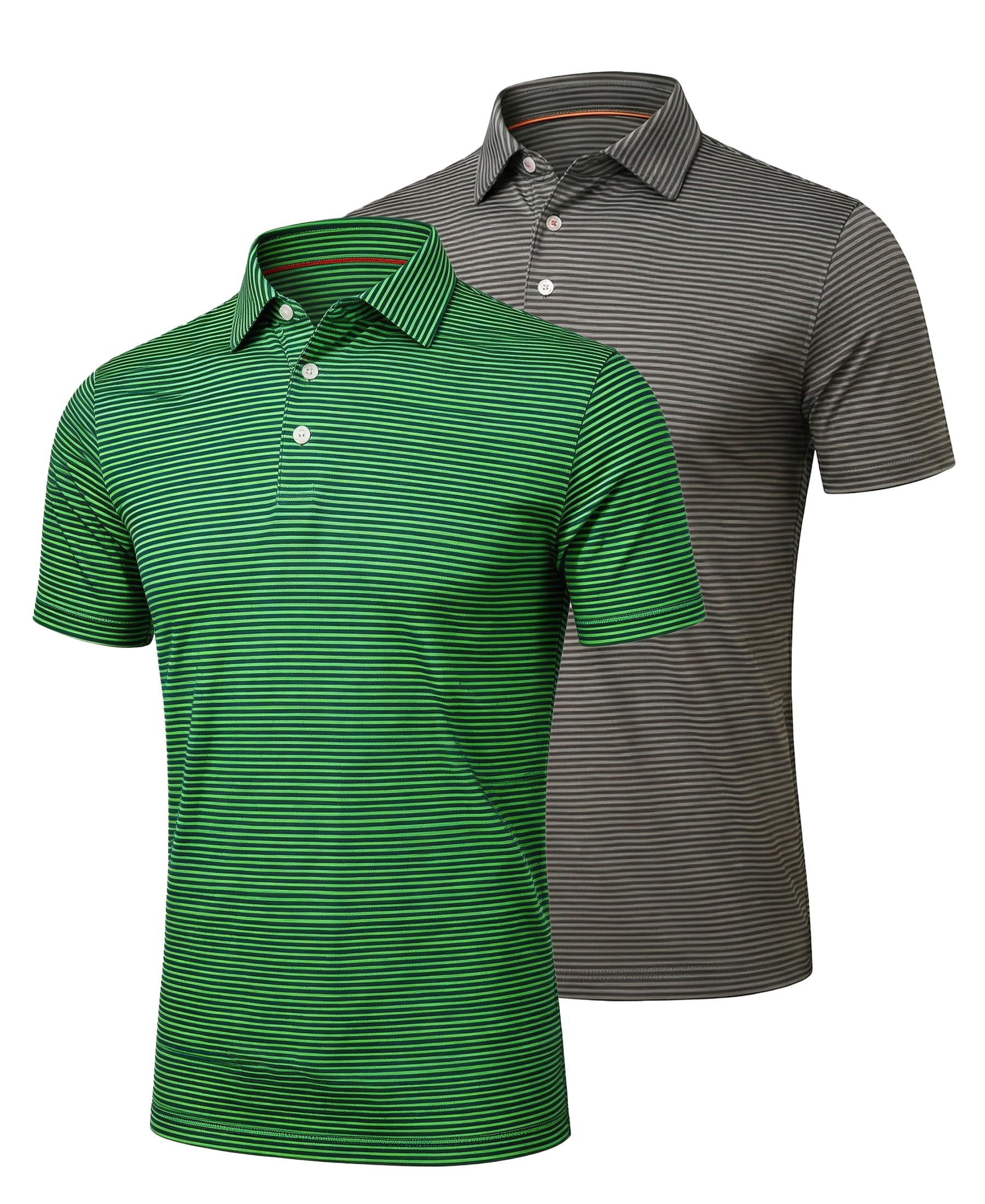TELALEO 4/5 Pack Mens Polo Shirts Quick Dry Short Sleeve Golf T Shirt Performance Moisture Wicking Casual Workout
