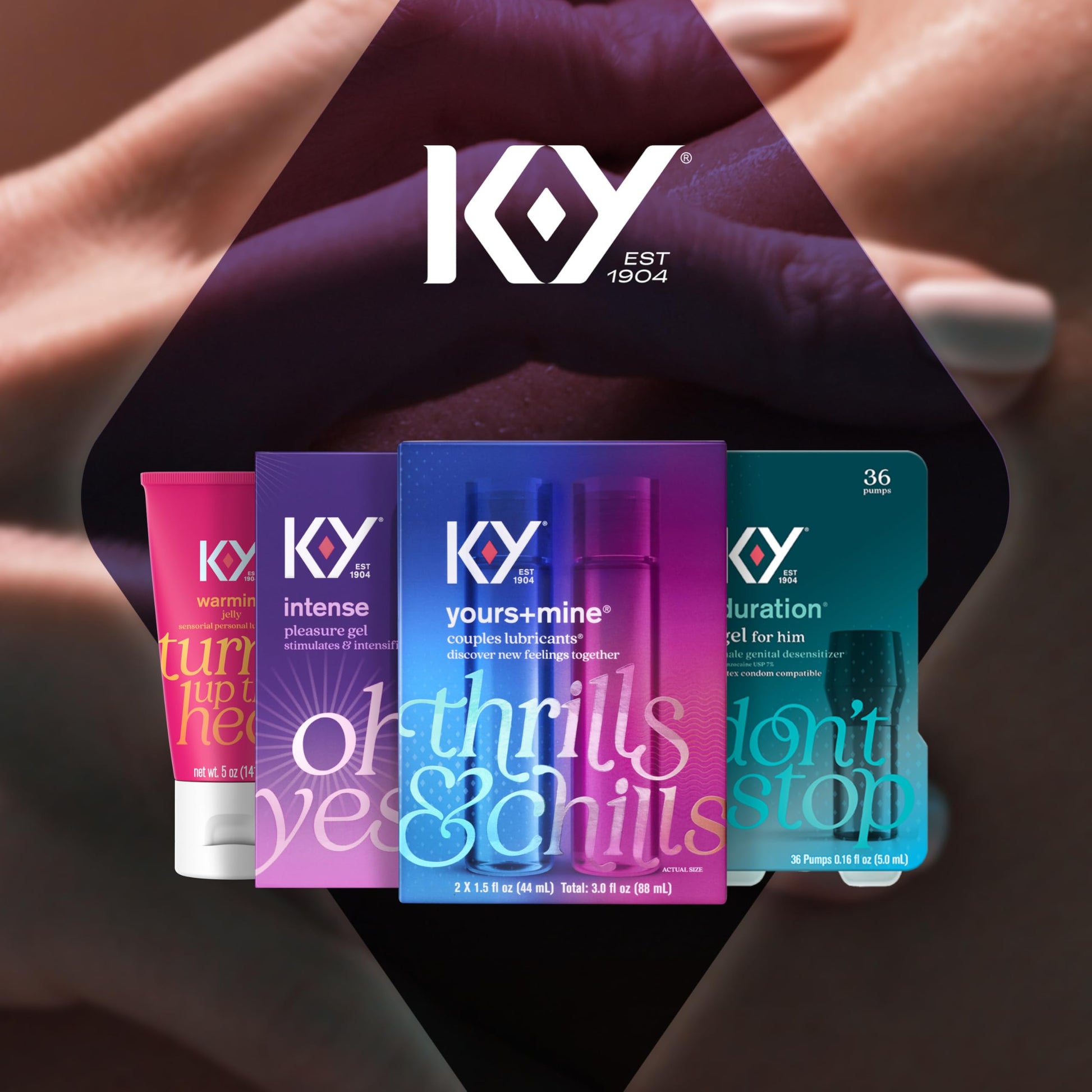 K-Y Yours + Mine Couples Personal Lube, Two Personal Lubricants, Water Based Lube for Women & Glycerin-Based Lube for Men