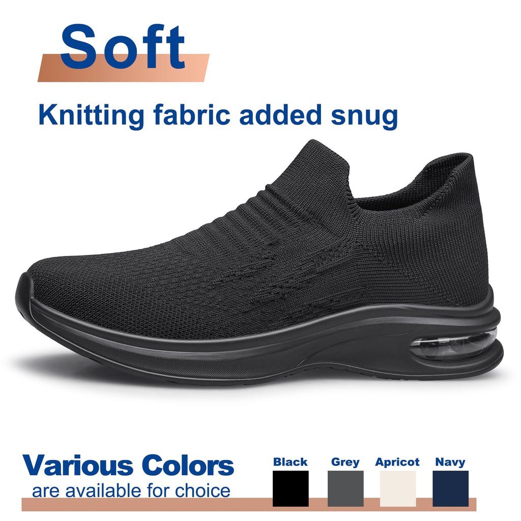 Mens Walking Shoes Slip on Lightweight Running Shoes Workout Athletic Tennis Shoes Gym Sneakers