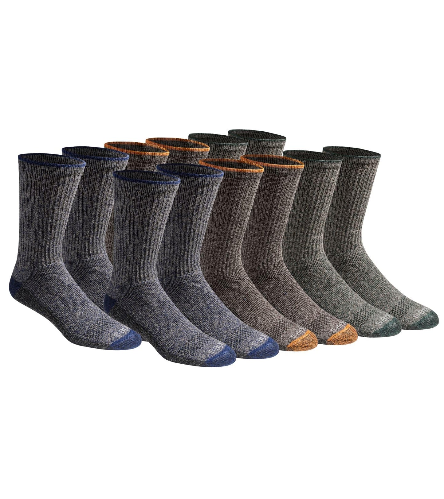 Dickies Men's Dri-Tech Essential Moisture Control Crew Socks, Available in M-XXL (6, 12 Pairs)