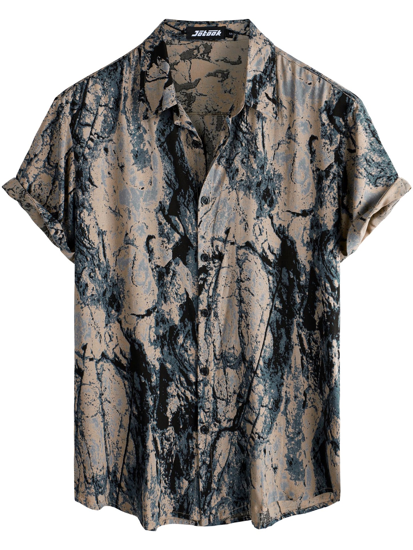 JOTOOK Mens Hawaiian Shirt Short Sleeve Button Down Tropical Shirts Casual Floral Summer Beach Shirt