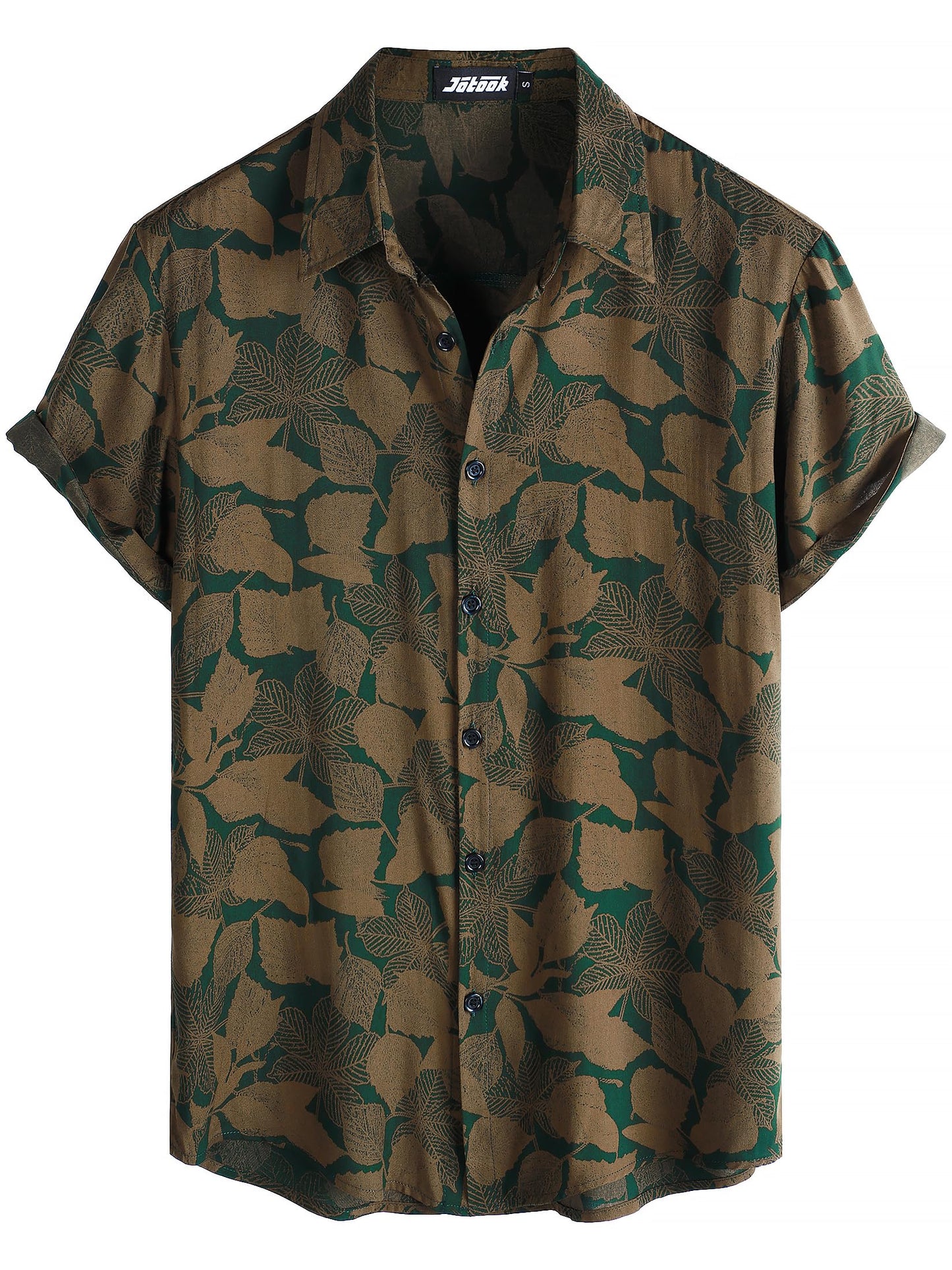 JOTOOK Mens Hawaiian Shirt Short Sleeve Button Down Tropical Shirts Casual Floral Summer Beach Shirt