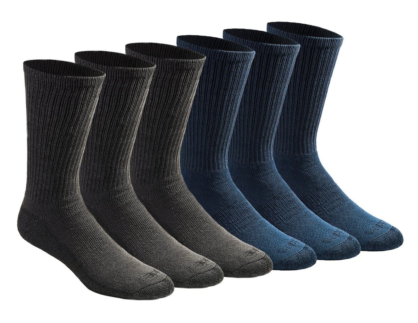 Dickies Men's Dri-Tech Essential Moisture Control Crew Socks, Available in M-XXL (6, 12 Pairs)