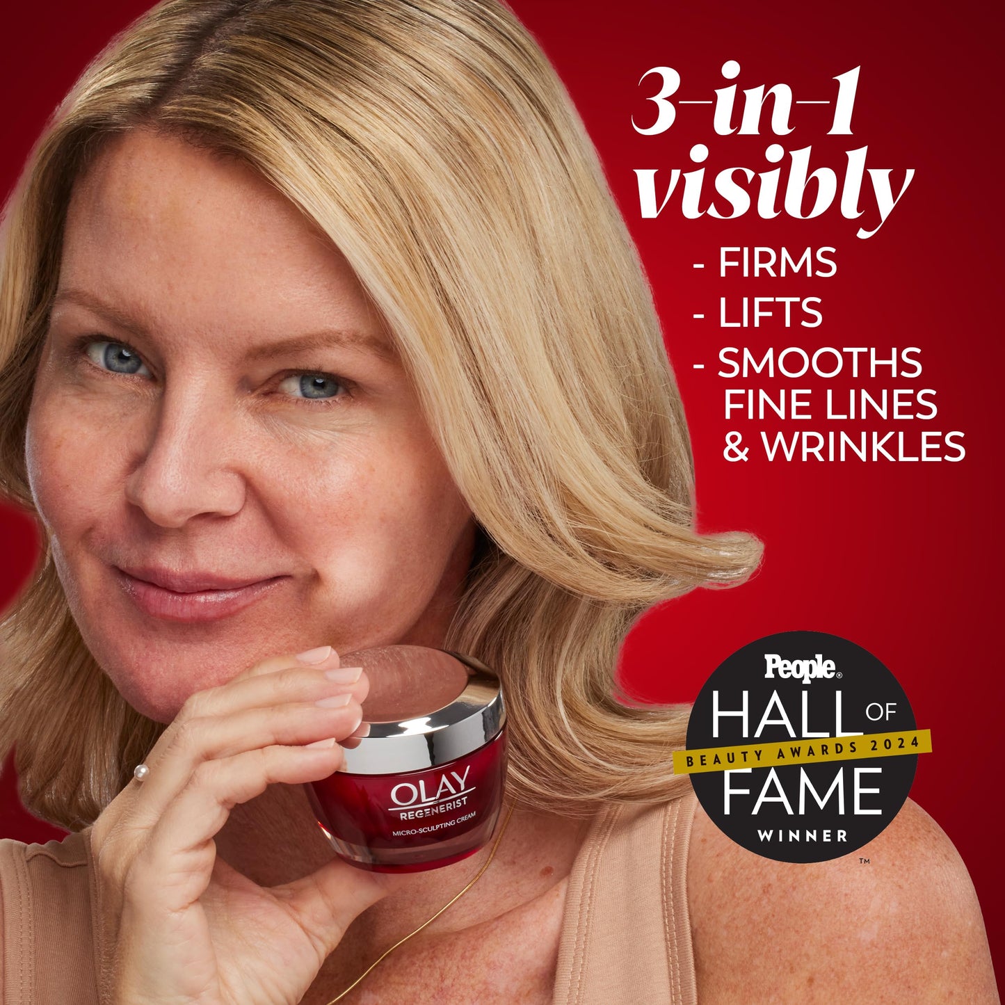 Olay Face Moisturizer, Regenerist Micro-Sculpting Cream for Women, Fragrance-Free Hydrating Anti-Aging, Anti-Wrinkle, Firming Skin Care Hyaluronic Acid, Niacinamide, Amino Peptides, 1.7 Oz (Pack of 3)