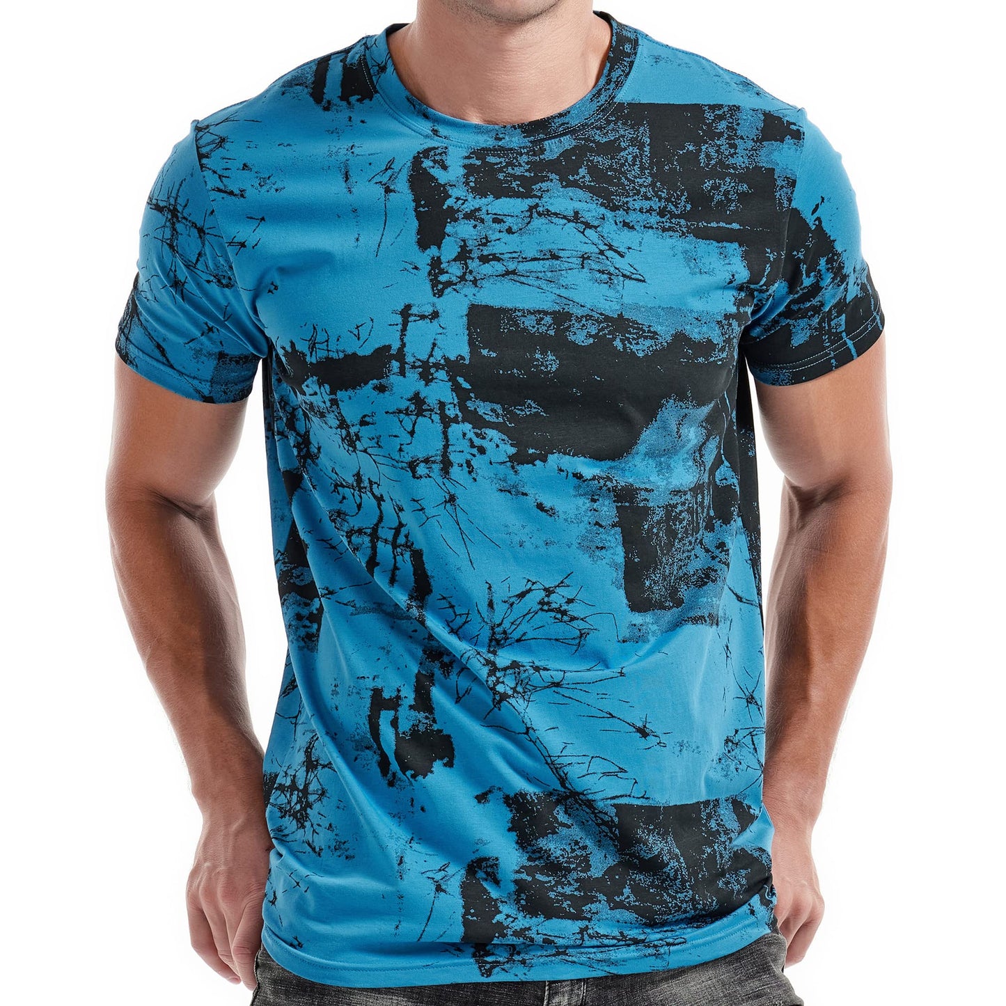 KLIEGOU Mens Hipster Hiphop Tees - Fashion Print T-Shirts