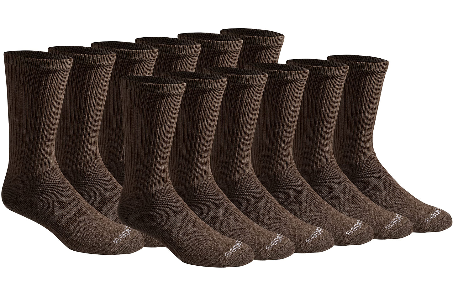 Dickies Men's Dri-Tech Essential Moisture Control Crew Socks, Available in M-XXL (6, 12 Pairs)