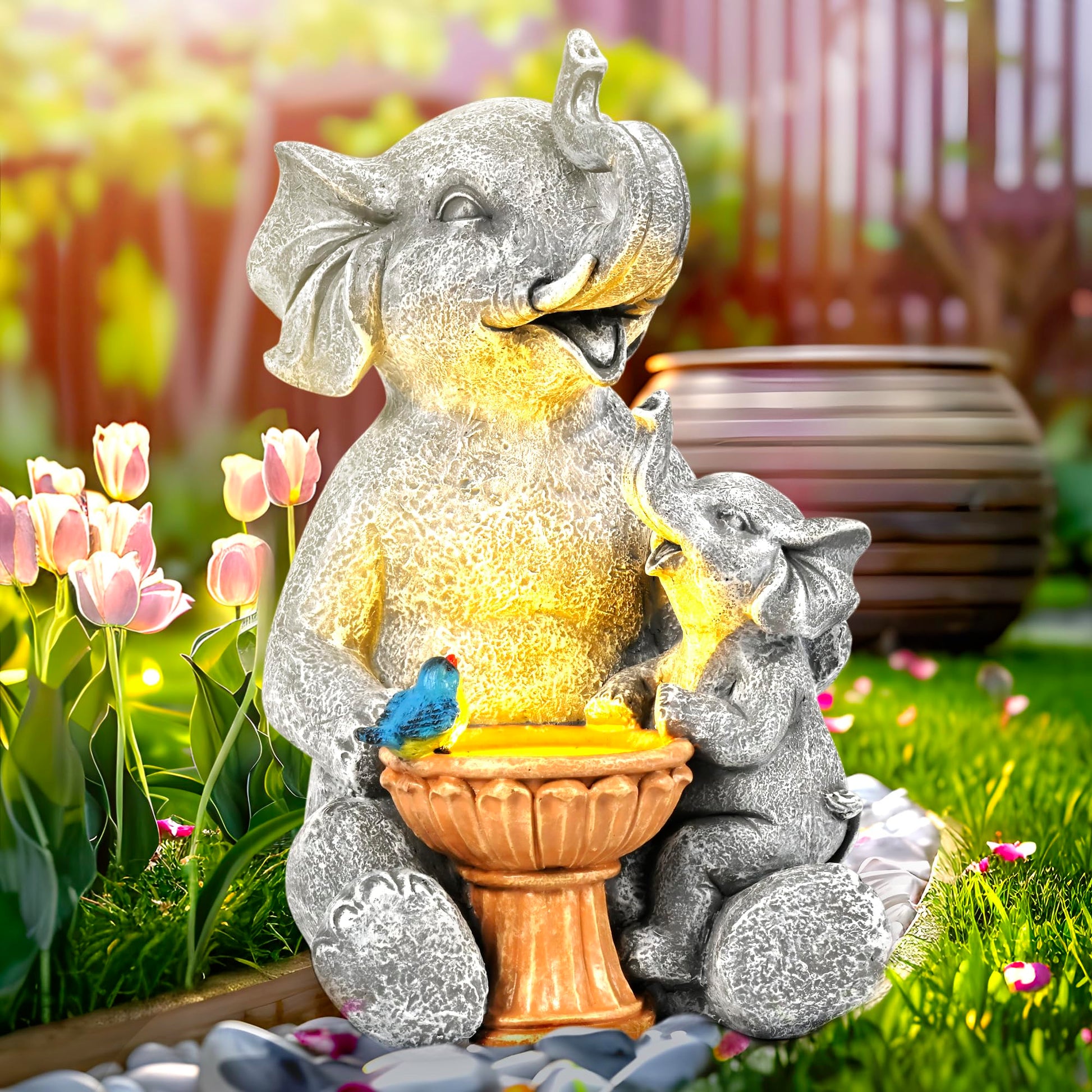 GIGALUMI Solar Garden Statues Outdoor MZ
