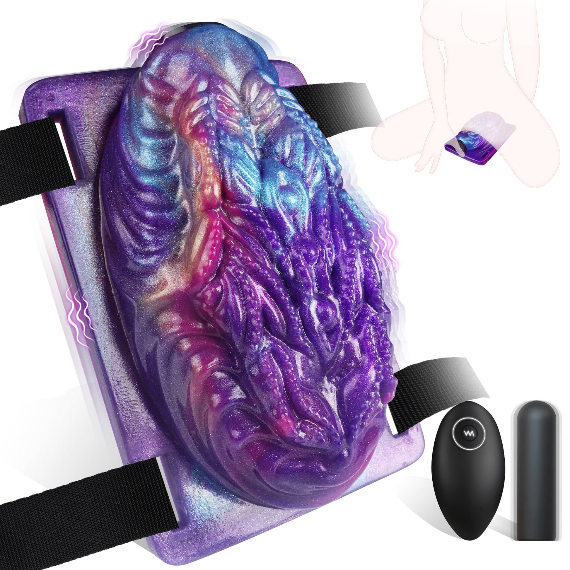 Grinder Sex Toy Sit and Ride Vibrator - Leyuto Riding Vibrator Female Clit Stimulator with 10 Modes, Strap On Monster Vibrating Panties Saddle Vibrators, Adult Sex Toy for Women Lesbian Couples