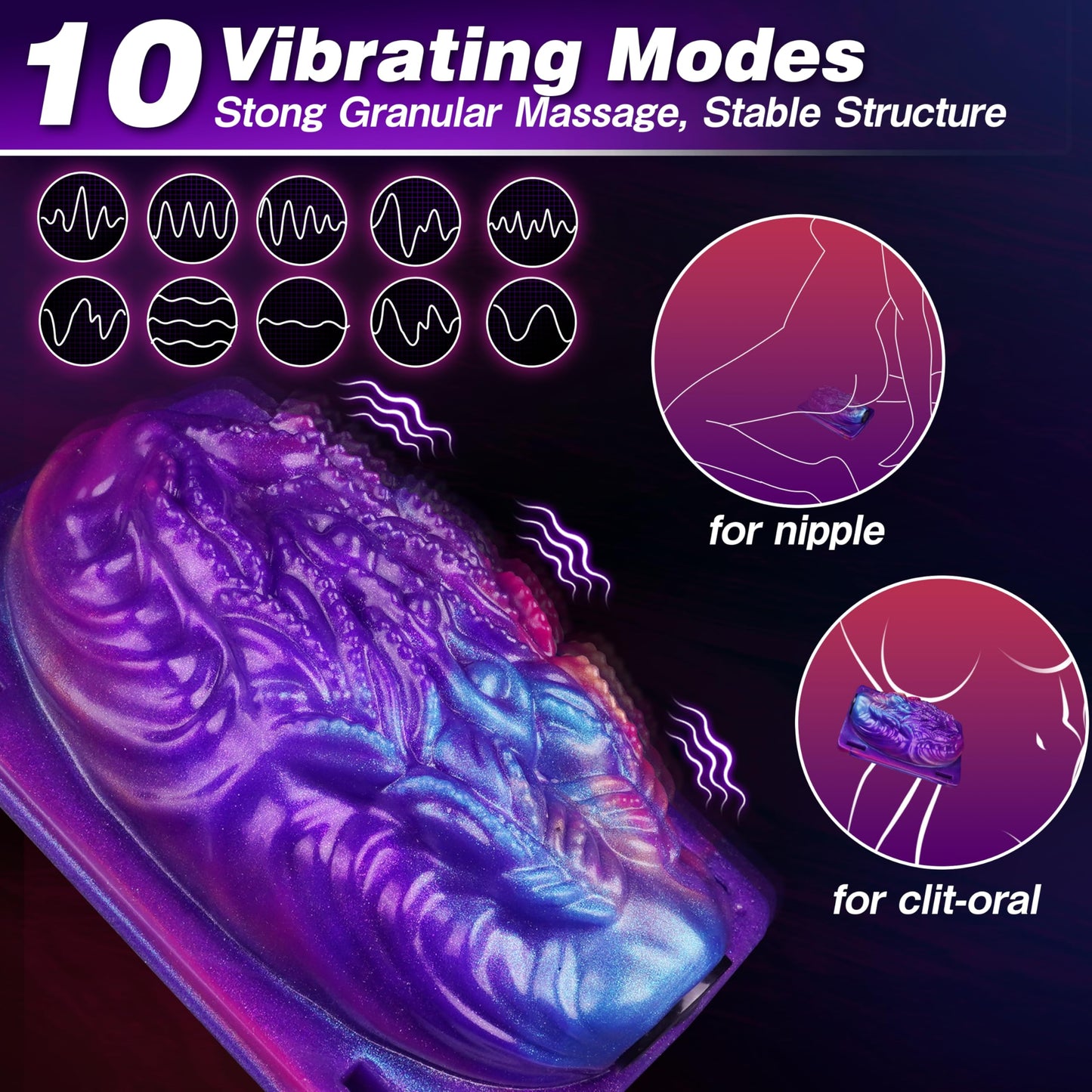 Grinder Sex Toy Sit and Ride Vibrator - Leyuto Riding Vibrator Female Clit Stimulator with 10 Modes, Strap On Monster Vibrating Panties Saddle Vibrators, Adult Sex Toy for Women Lesbian Couples
