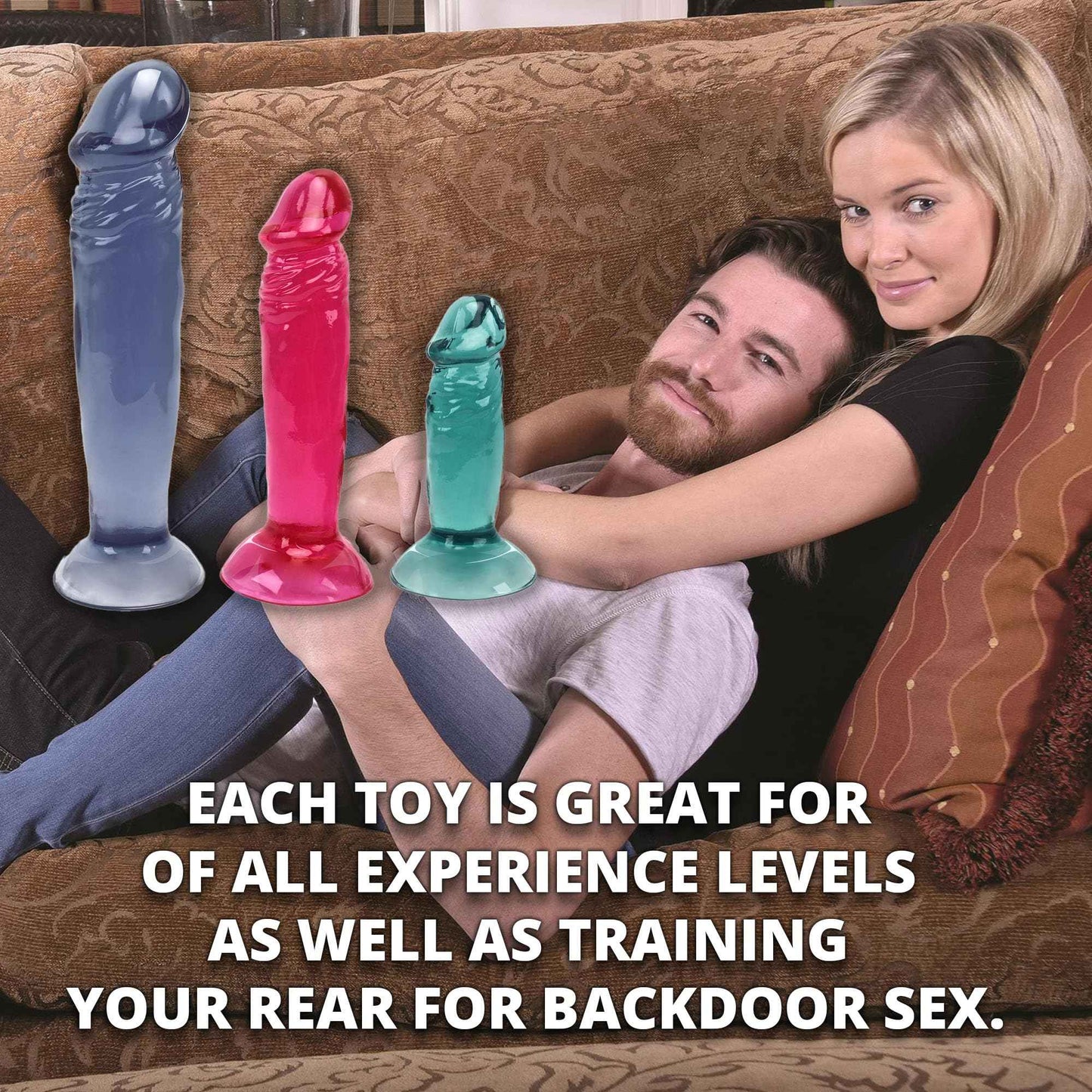 Adam & Eve Realistic Dildo - Premium Sex Gadgets for Women, Suction Cup Base for Personal Pleasure