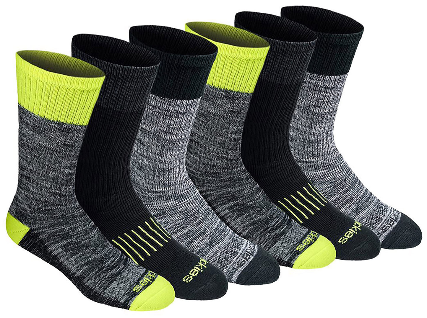 Dickies Men's Dri-Tech Essential Moisture Control Crew Socks, Available in M-XXL (6, 12 Pairs)