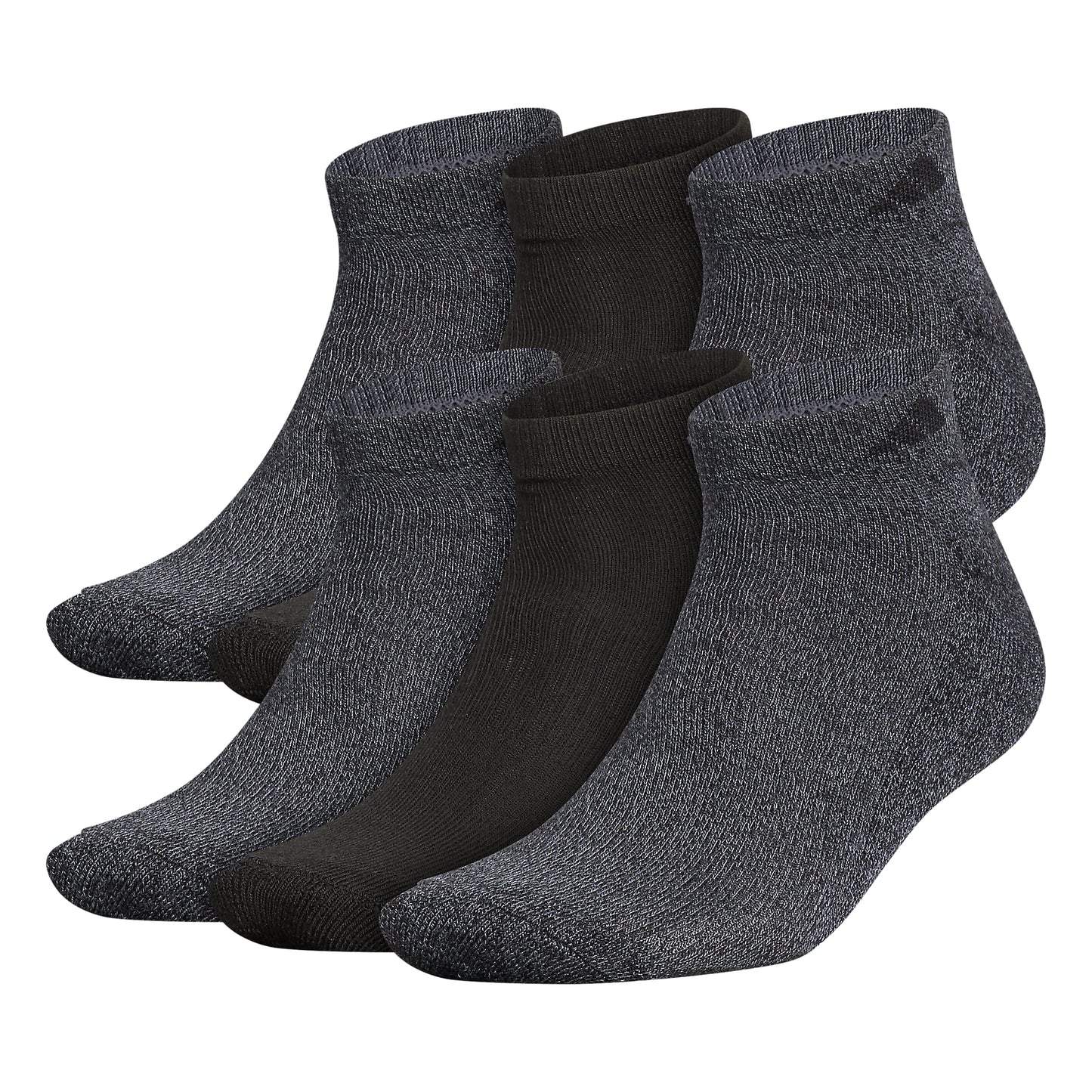 adidas Men's Athletic Cushioned Low Cut Ankle Socks (6 Pairs) Durable & Comfortable