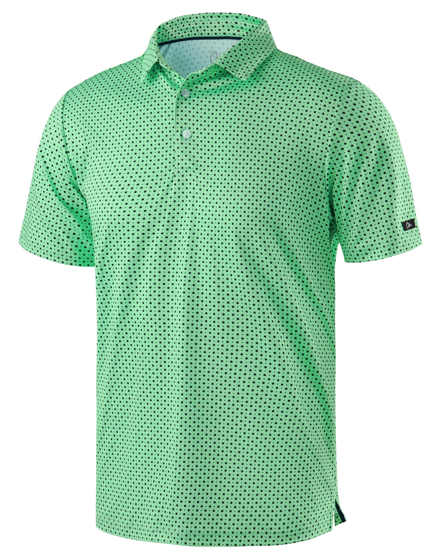 Obla Mens Golf Polo Shirts Short Sleeve Dry Fit Performance Moisture Wicking Casual Print Collared Golf Shirts for Men