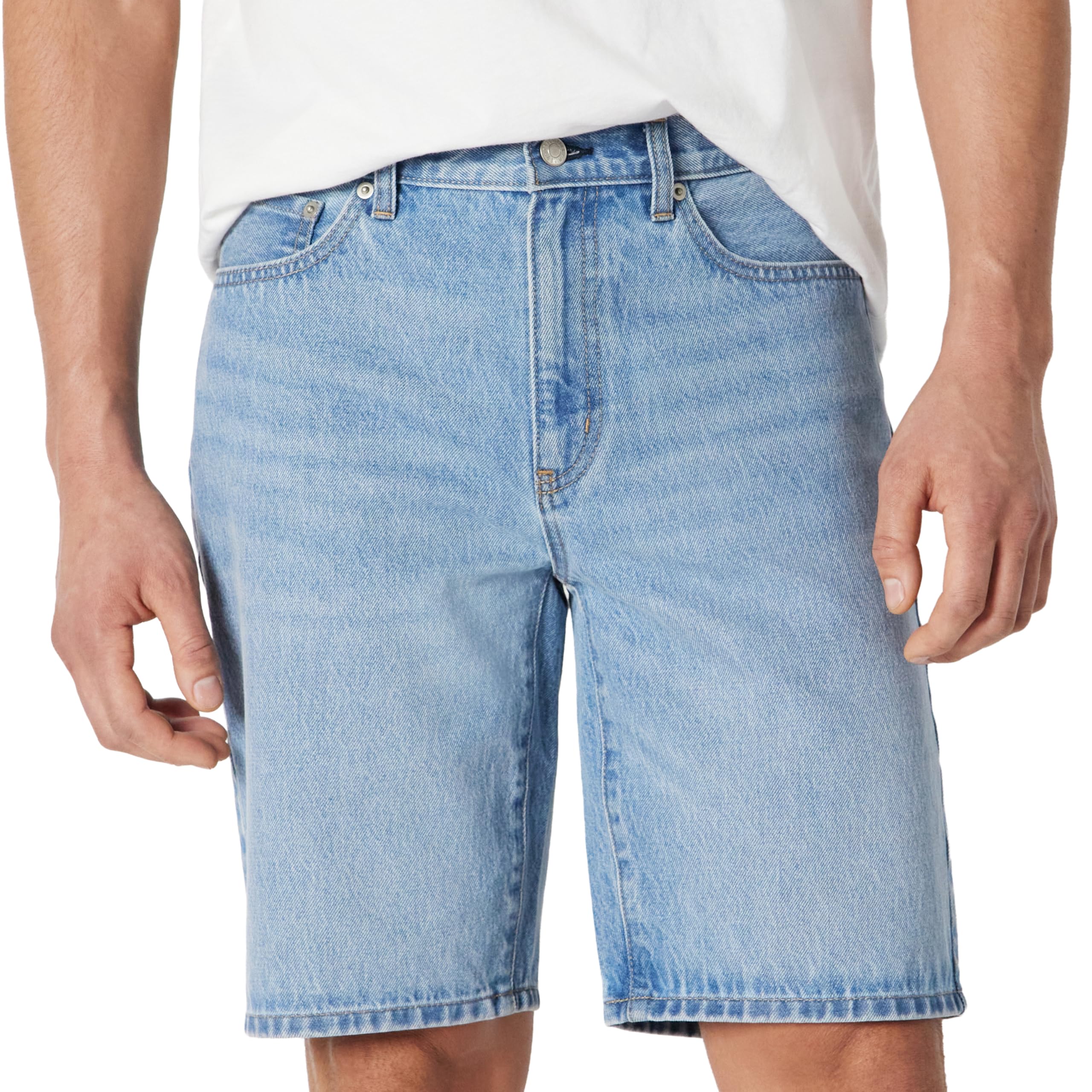 Amazon Essentials Men's Rigid Relaxed-Fit Jean Shorts