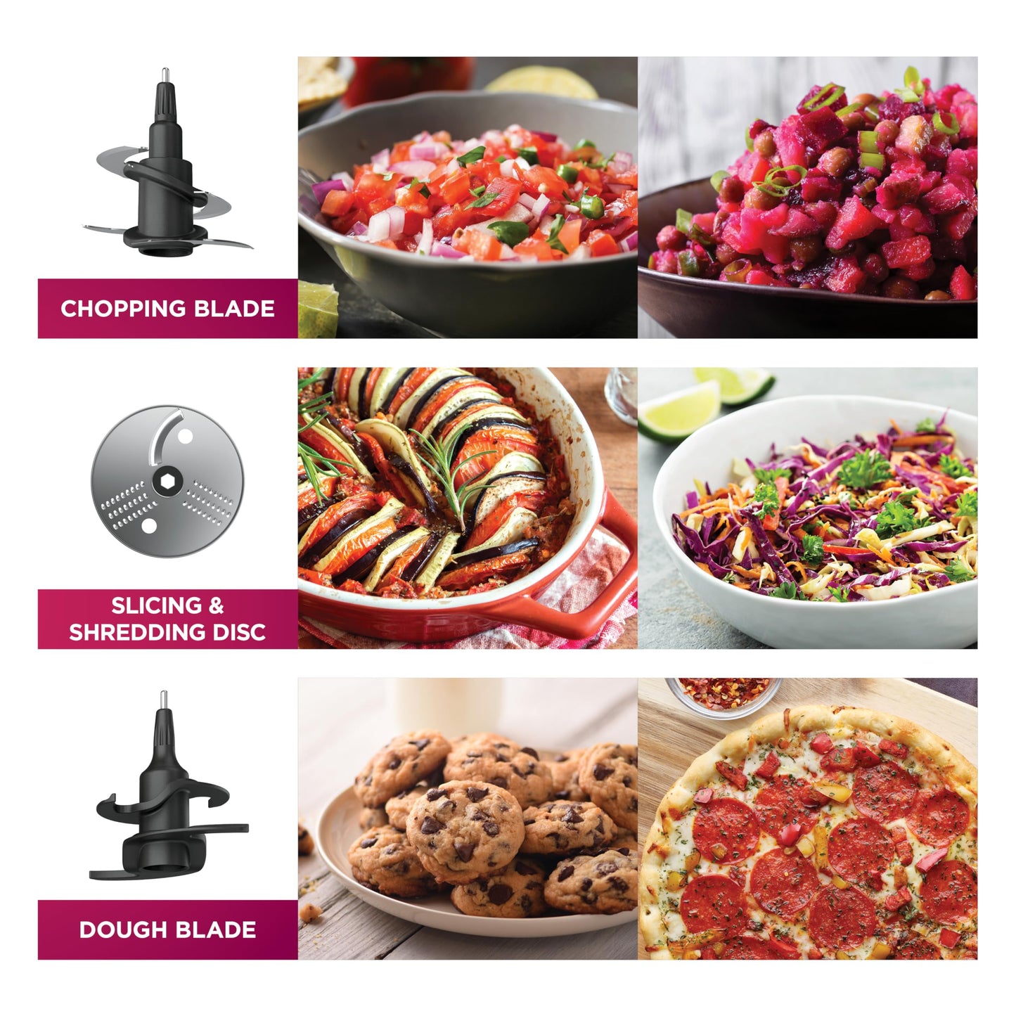 Ninja Food Processor, Professional Plus,4 Functions for Chopping, Slicing, Purees & Dough with 9-Cup Processor Bowl, Food Chute & Pusher