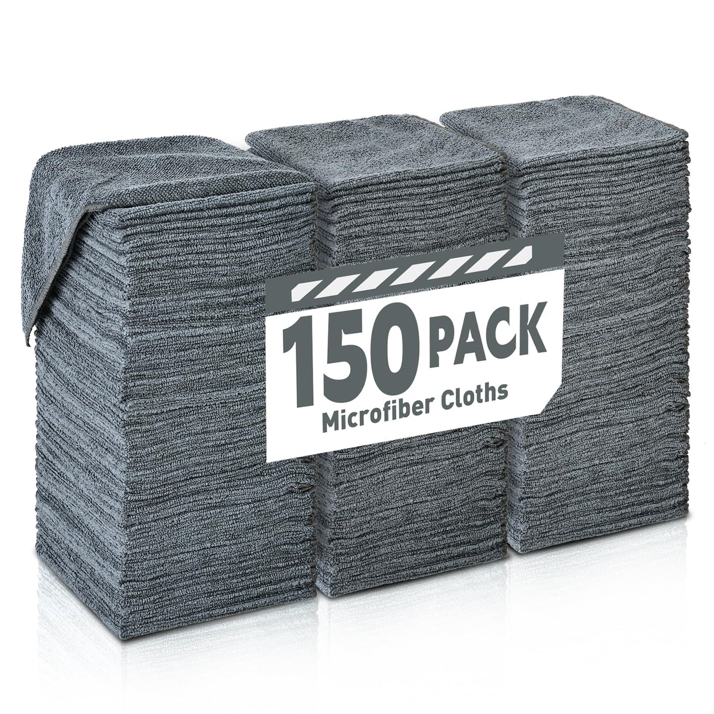 TEAWOO Microfiber Towels Bulk, Cleaning Cloths, Microfiber Towels for Cars, Cleaning Rags (12x12 inches)