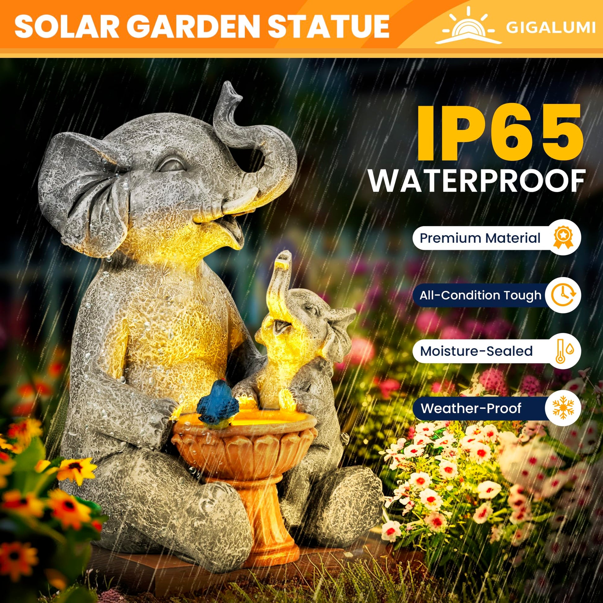 GIGALUMI Solar Garden Statues Outdoor MZ