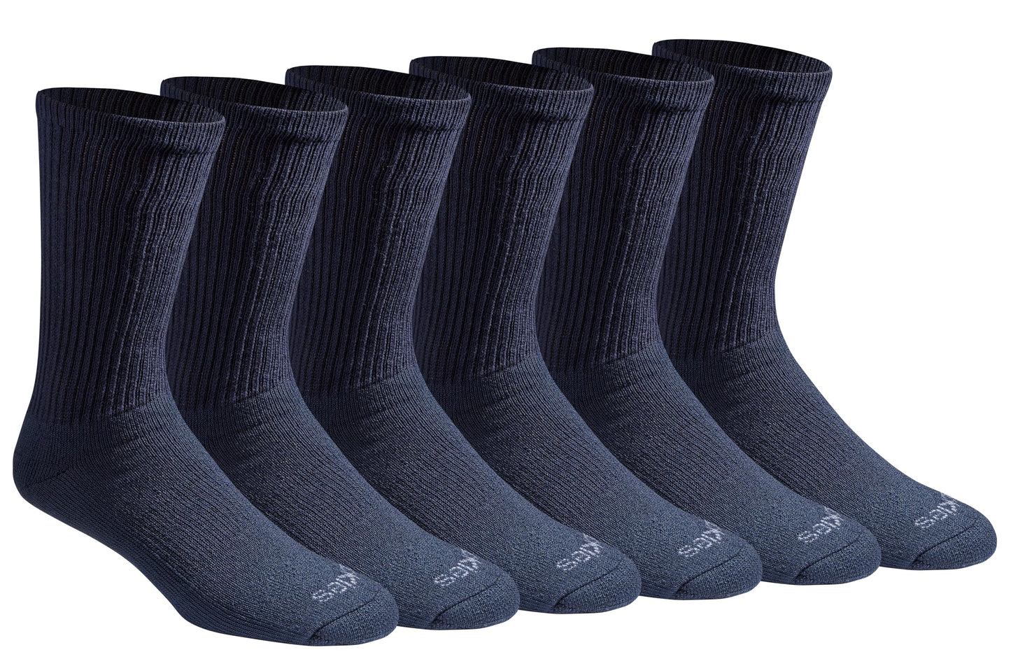 Dickies Men's Dri-Tech Essential Moisture Control Crew Socks, Available in M-XXL (6, 12 Pairs)