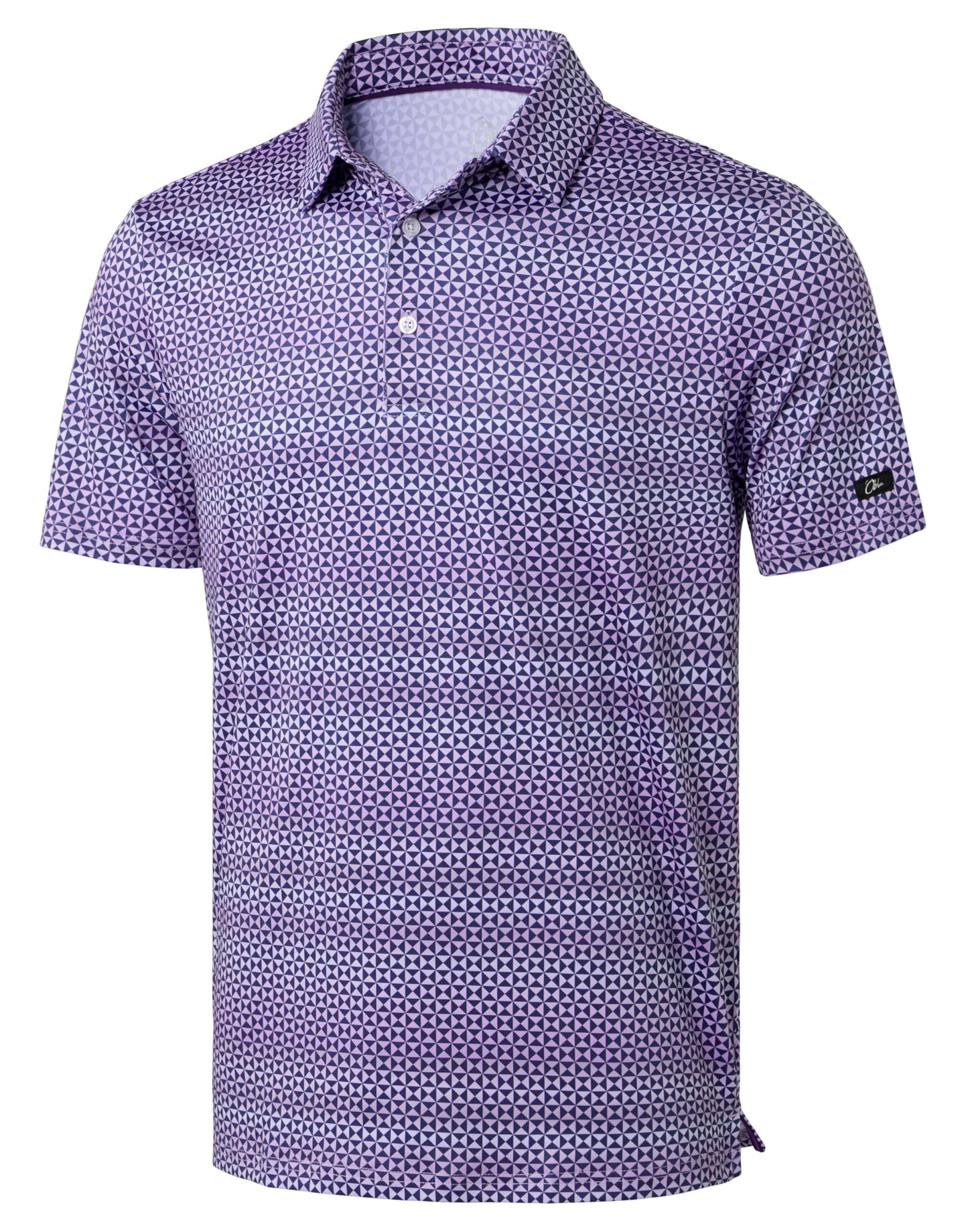 Obla Mens Golf Polo Shirts Short Sleeve Dry Fit Performance Moisture Wicking Casual Print Collared Golf Shirts for Men