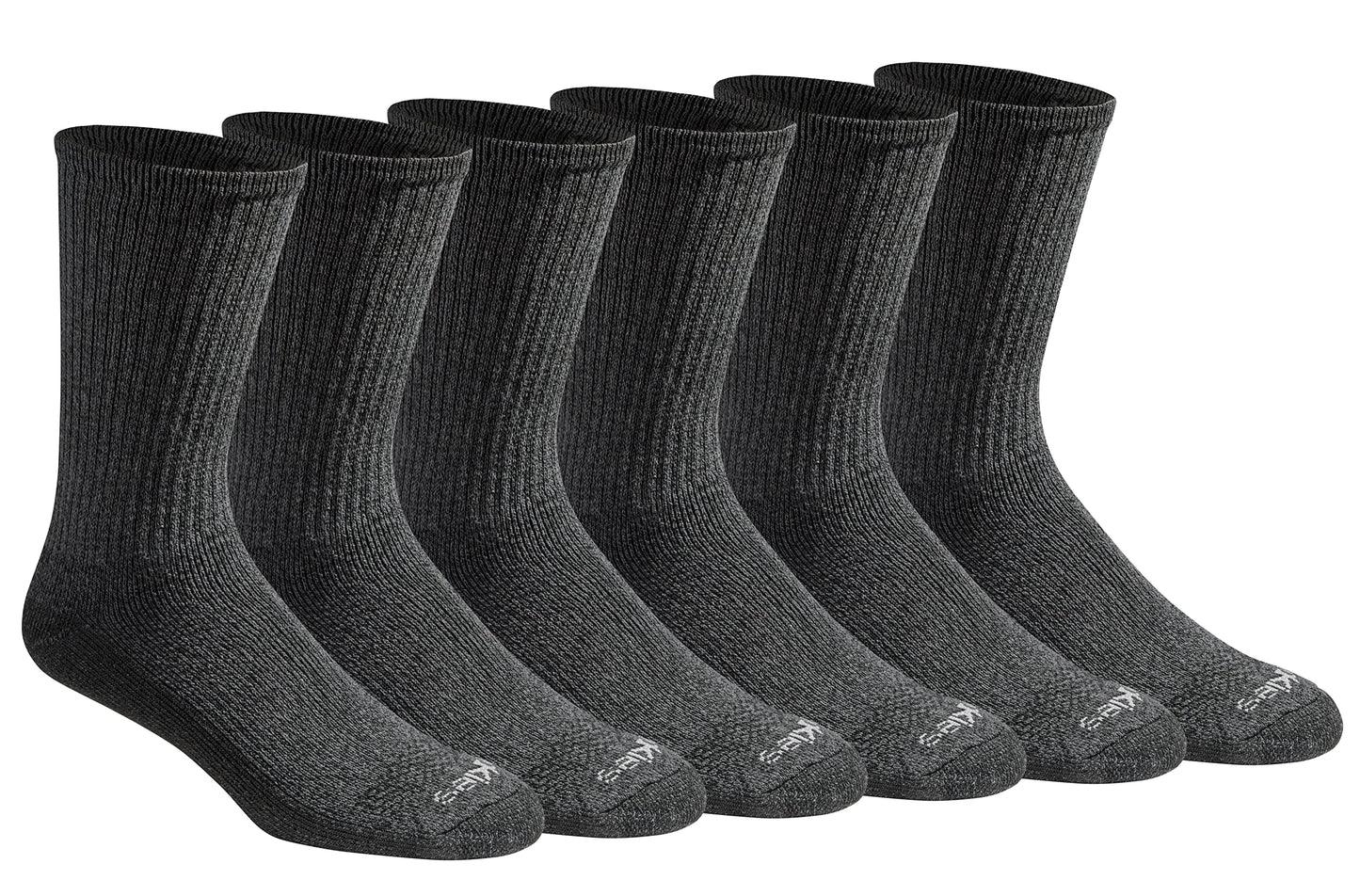 Dickies Men's Dri-Tech Essential Moisture Control Crew Socks, Available in M-XXL (6, 12 Pairs)