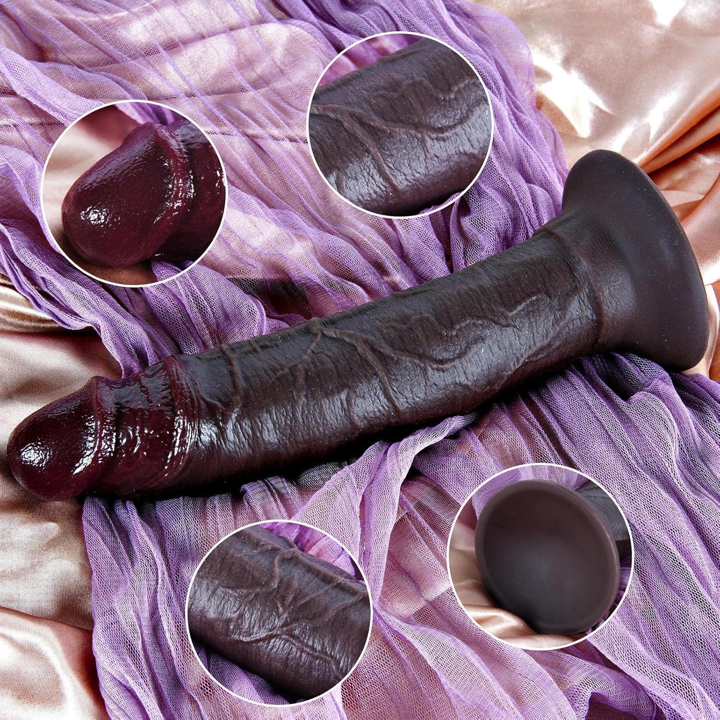 hainuo Dual Density Silicone Realistic G-Spot Dildo Black