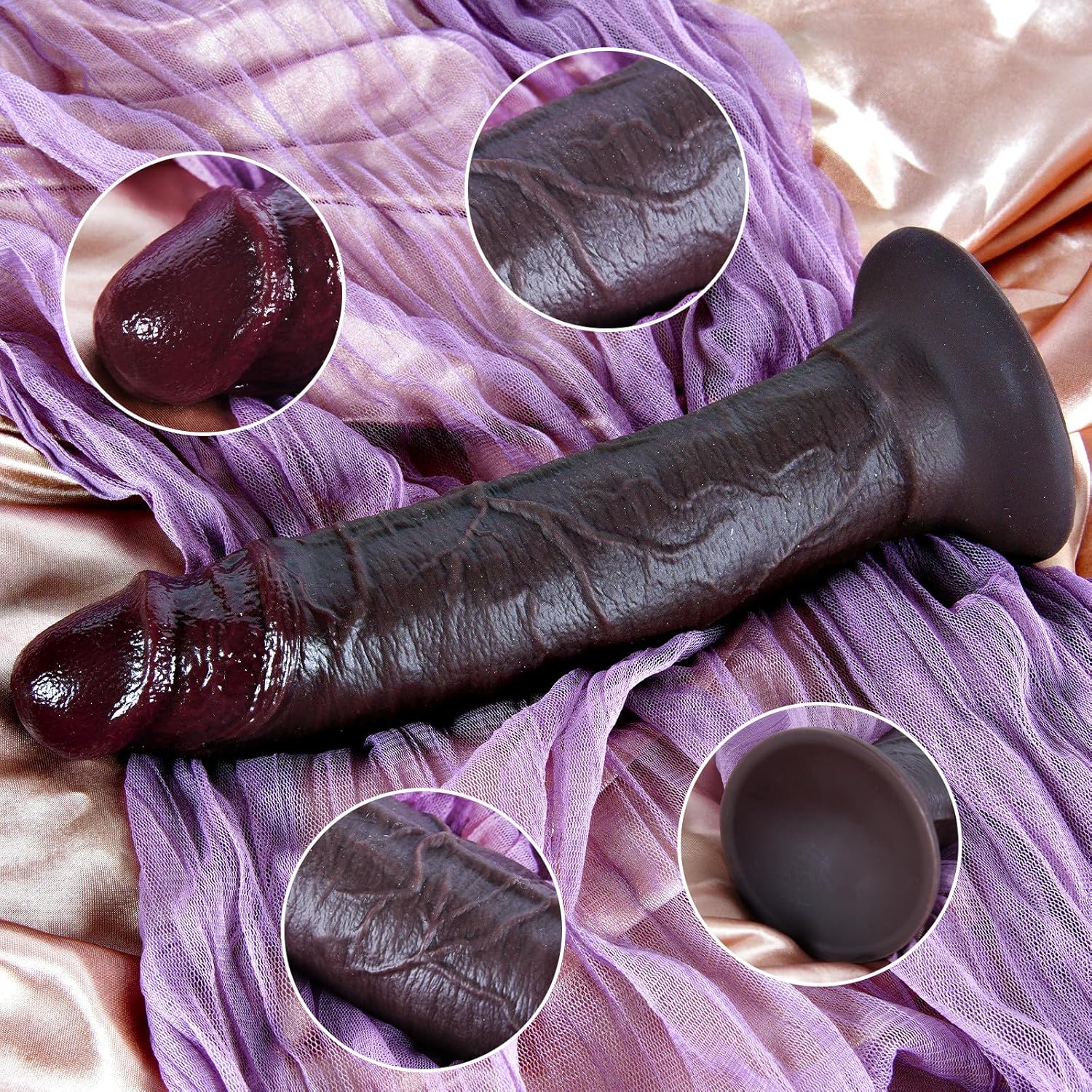 hainuo Dual Density Silicone Realistic G-Spot Dildo Black