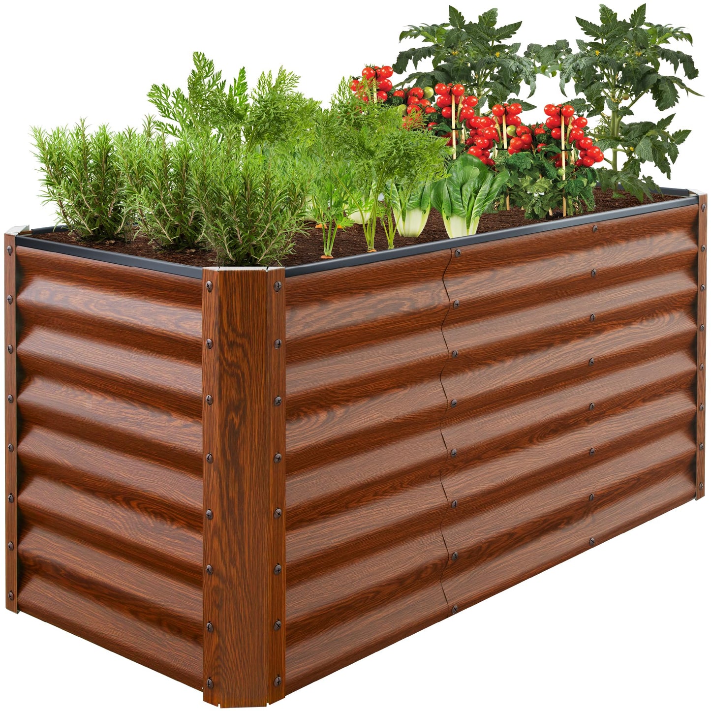 Best Choice Products Outdoor Metal Raised Garden Bed, Planter Box for Vegetables, Flowers, Herbs