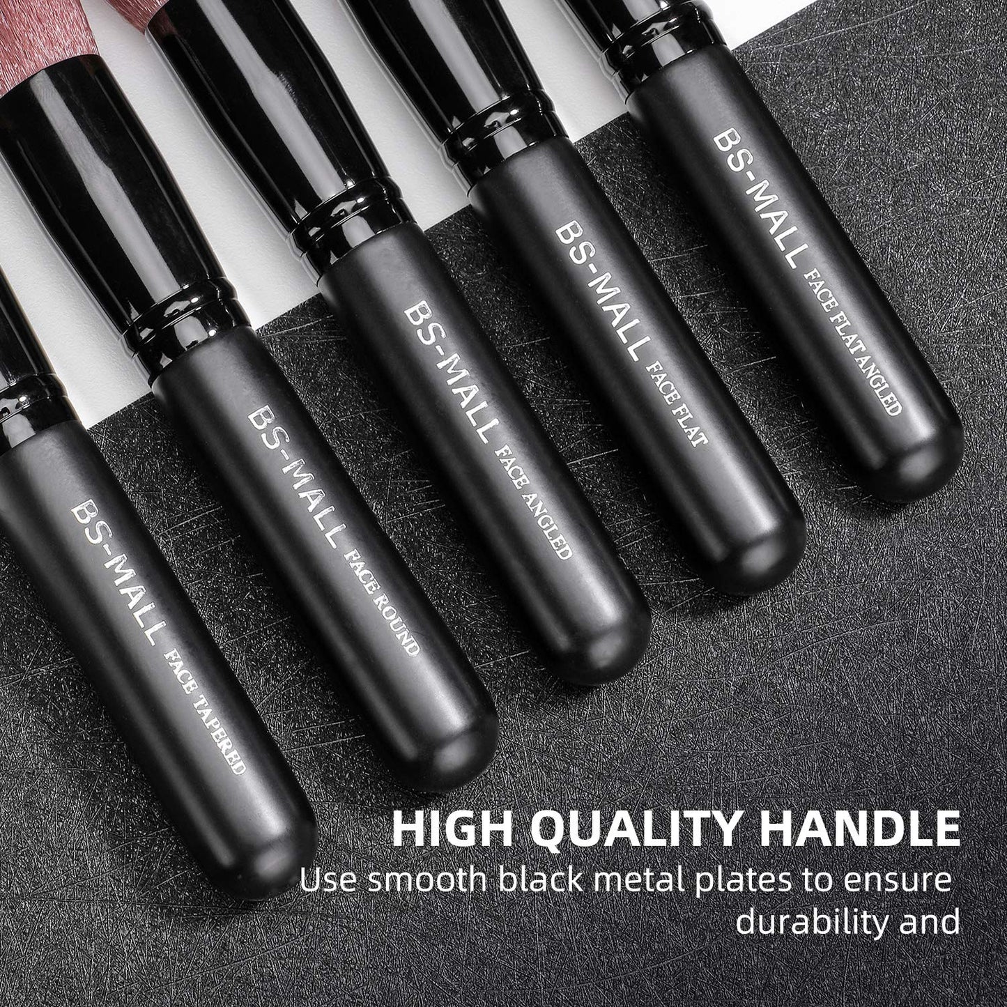 BS-MALL Makeup Brush Set 14 Pcs With Case - Foundation Brush, Concealer Brush, Blush Brush & Flawless Application – Complete Luxury Cosmetic Brush Kit For Travel & Daily Use