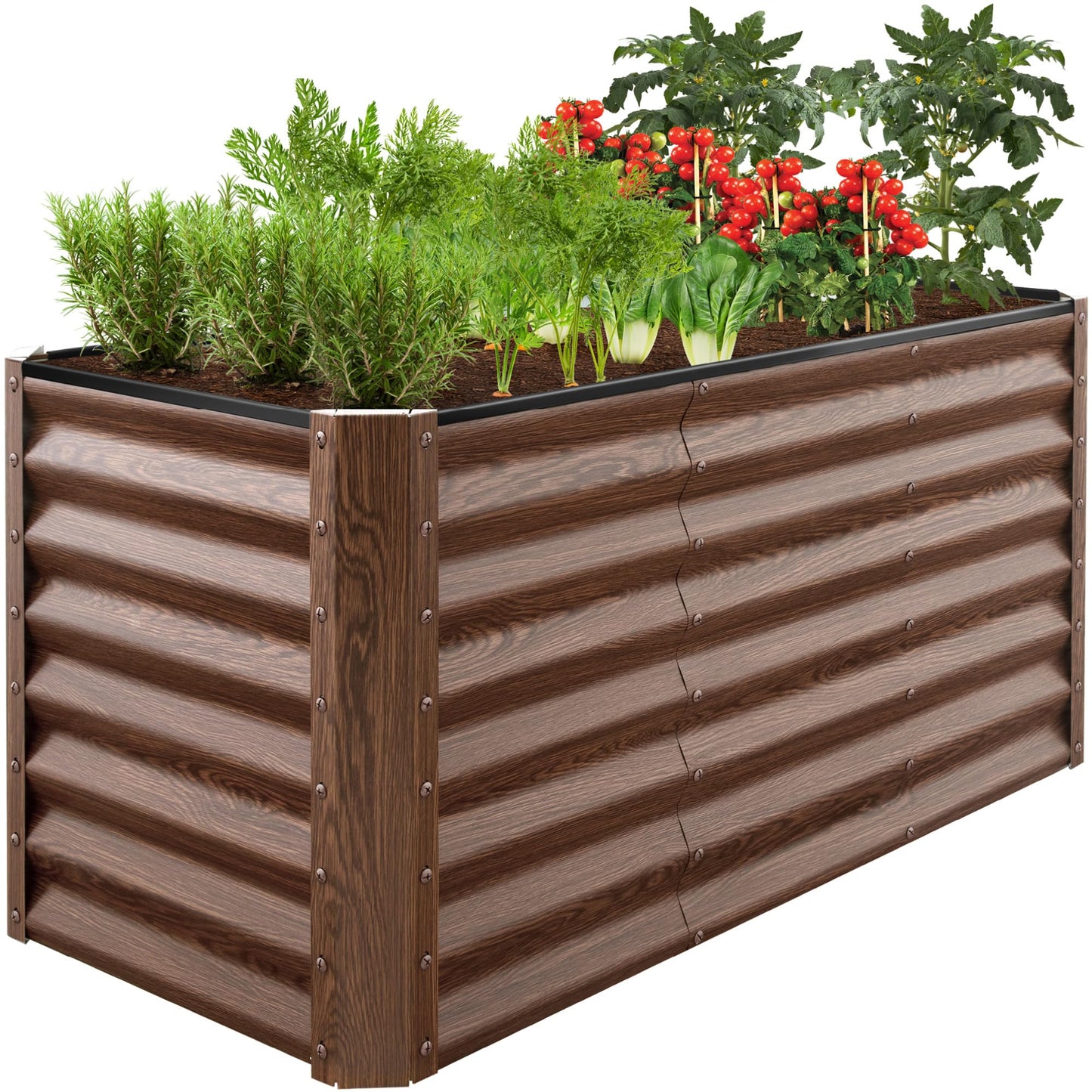 Best Choice Products Outdoor Metal Raised Garden Bed, Planter Box for Vegetables, Flowers, Herbs