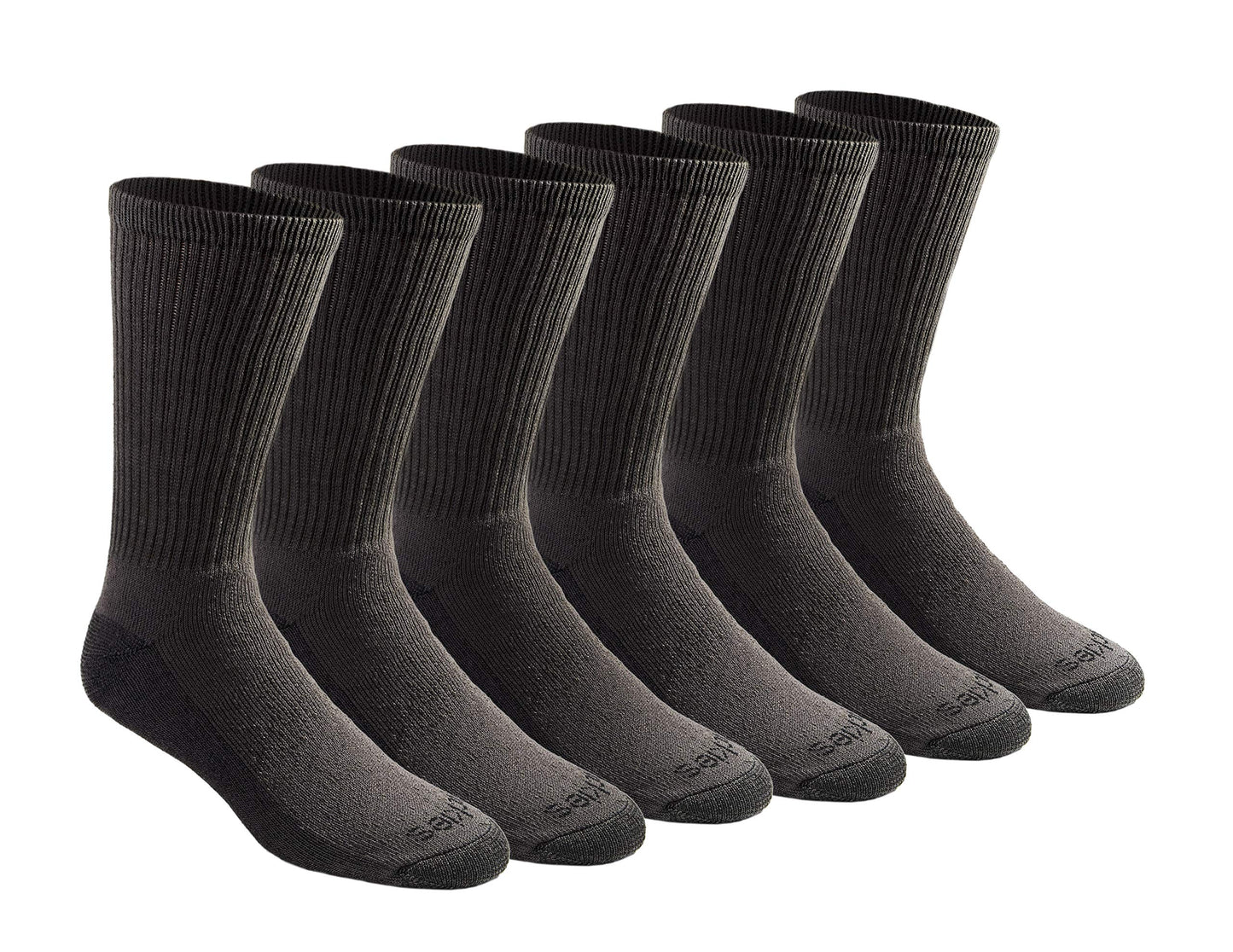 Dickies Men's Dri-Tech Essential Moisture Control Crew Socks, Available in M-XXL (6, 12 Pairs)