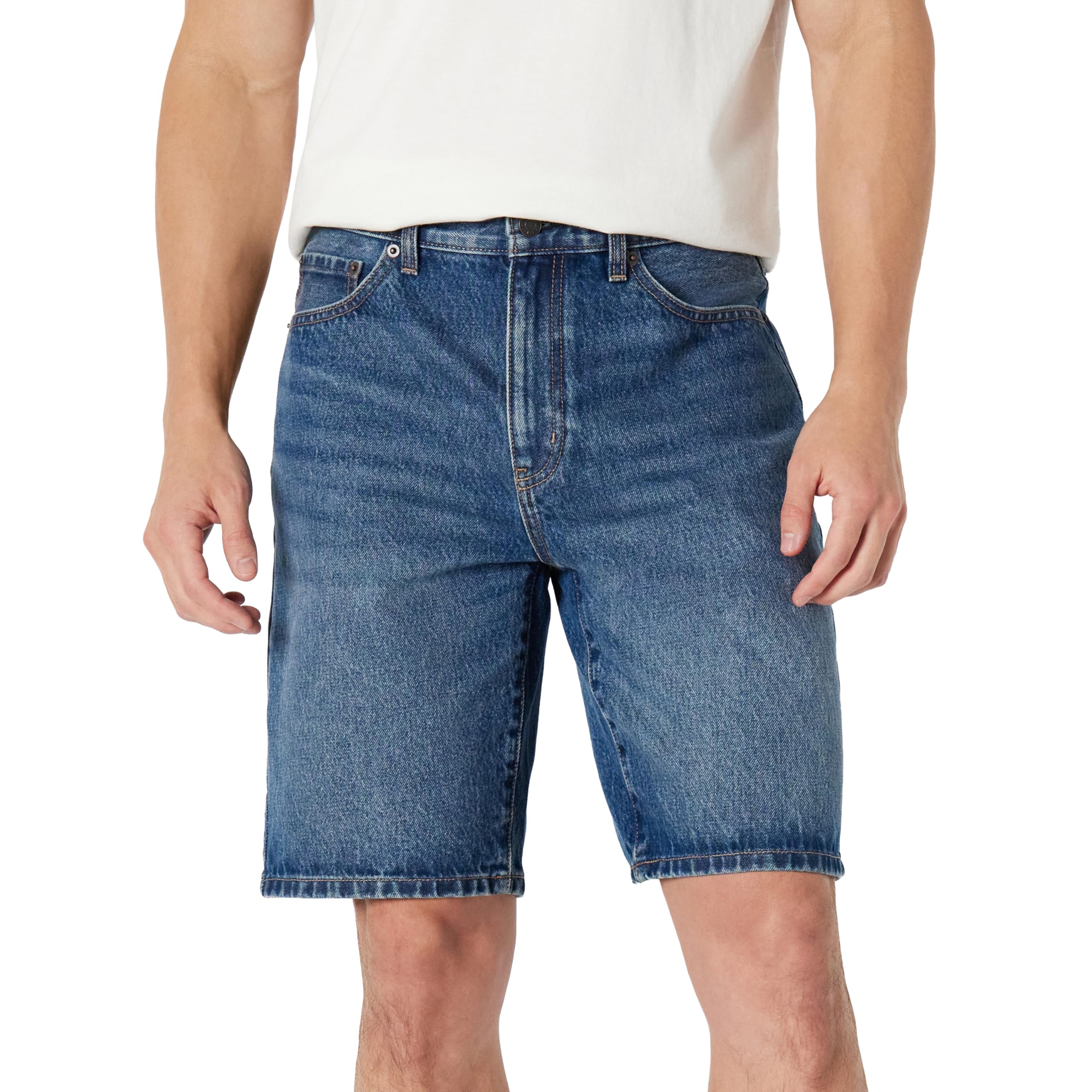 Amazon Essentials Men's Rigid Relaxed-Fit Jean Shorts