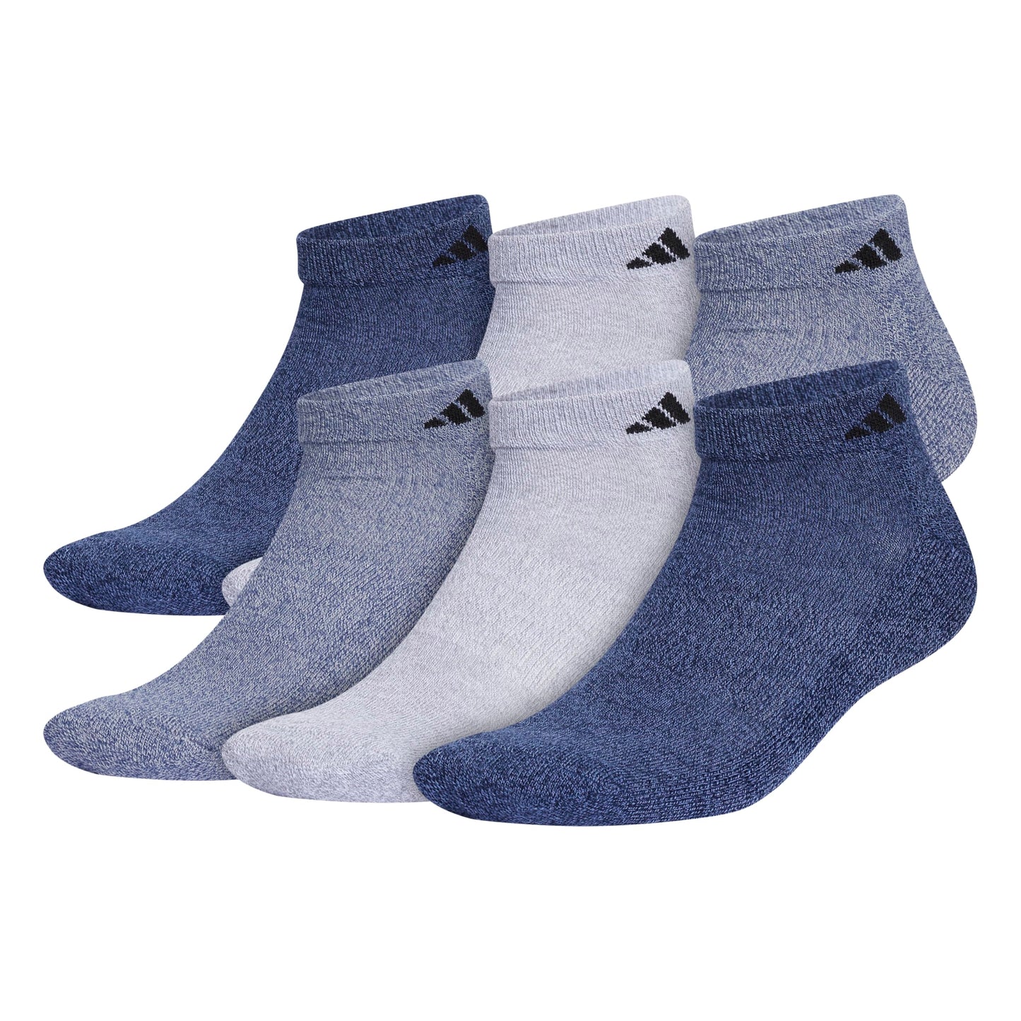 adidas Men's Athletic Cushioned Low Cut Ankle Socks (6 Pairs) Durable & Comfortable