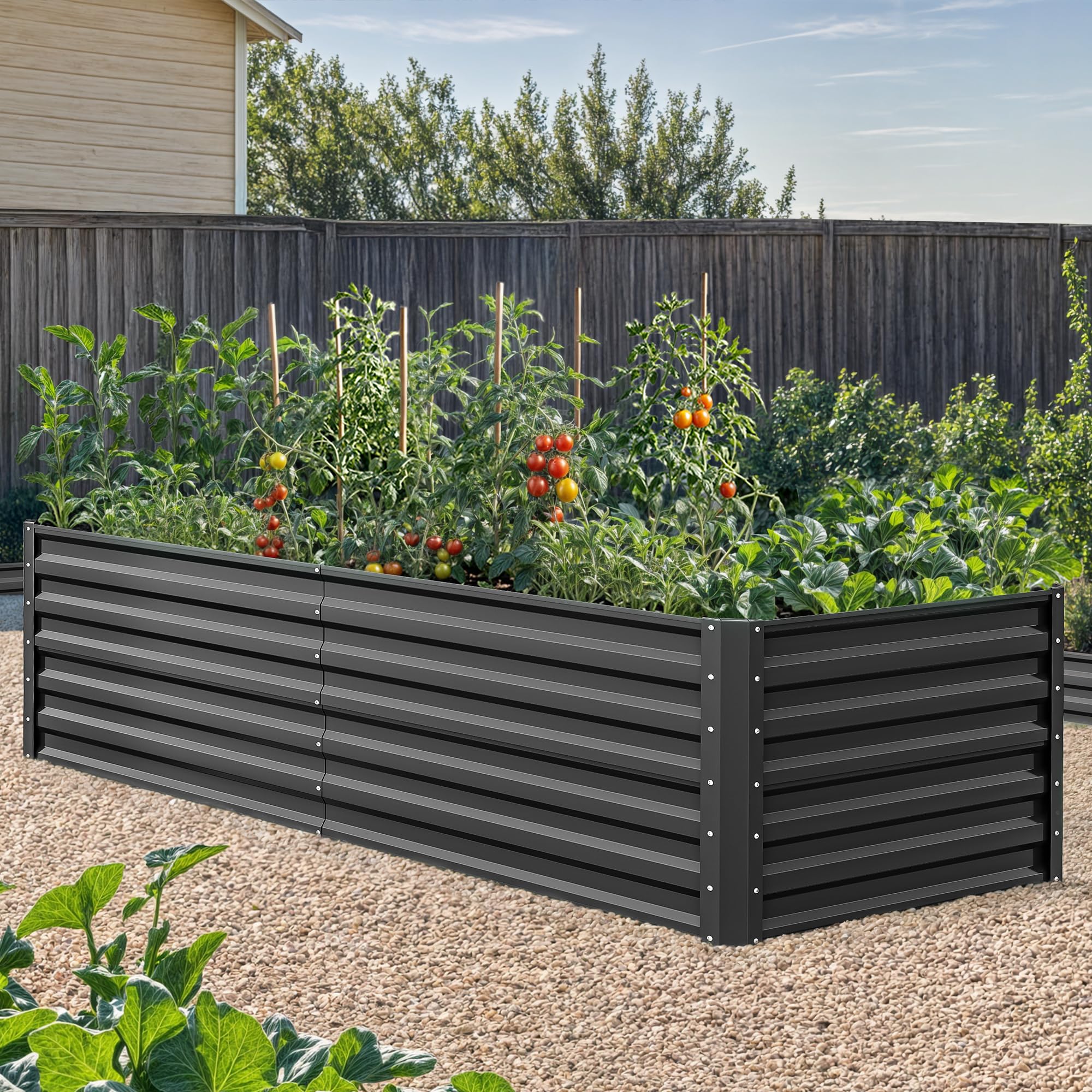 YITAHOME Raised Garden Bed Kit with Gloves, Ground Nails, Support Rod-1